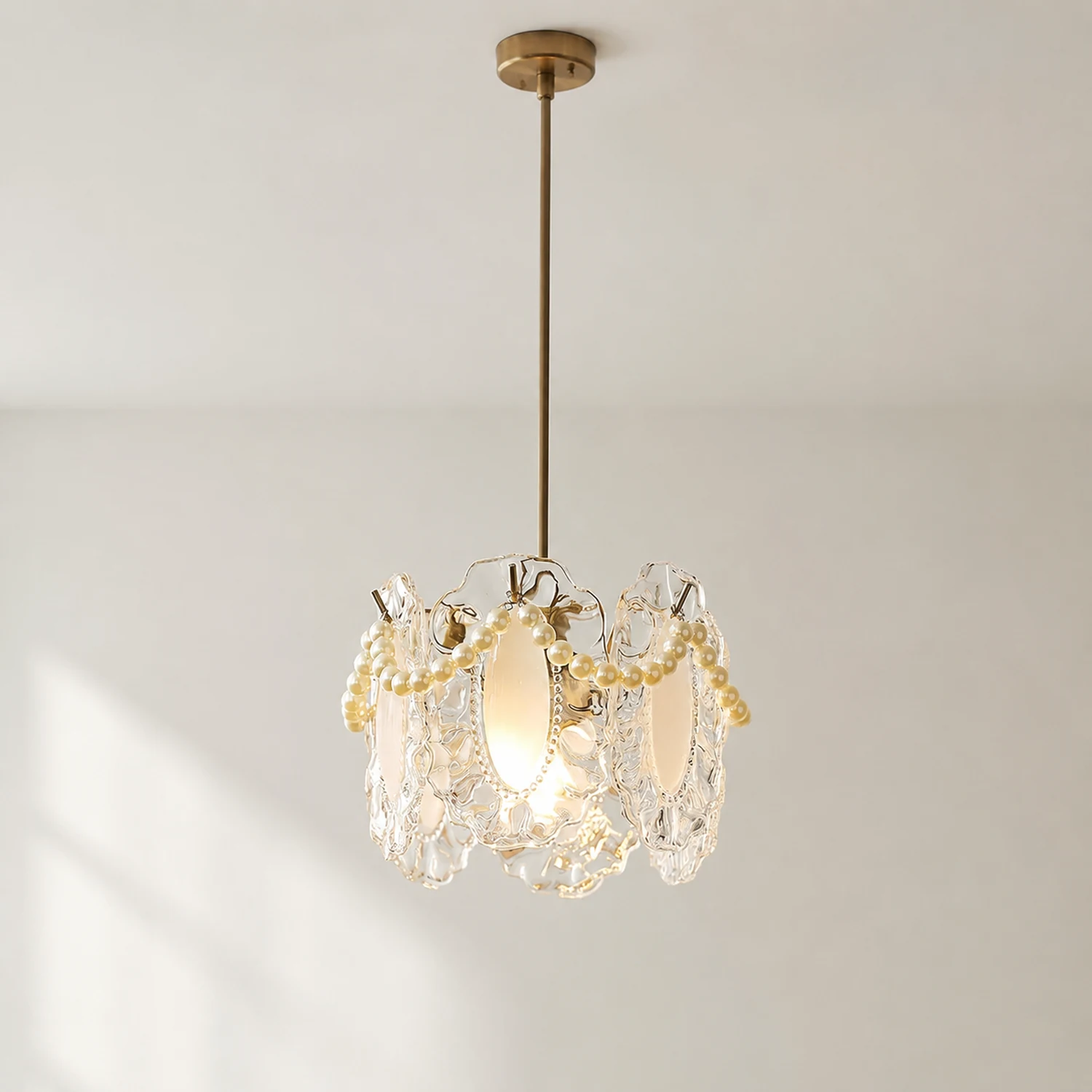 Elegant Floral Glass Pendant Lamp Pendant Light - Lumpaz