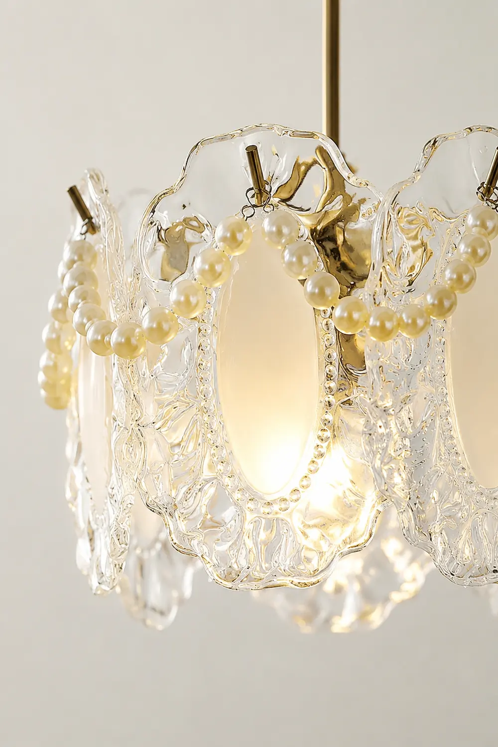 Elegant Floral Glass Pendant Lamp Pendant Light - Lumpaz