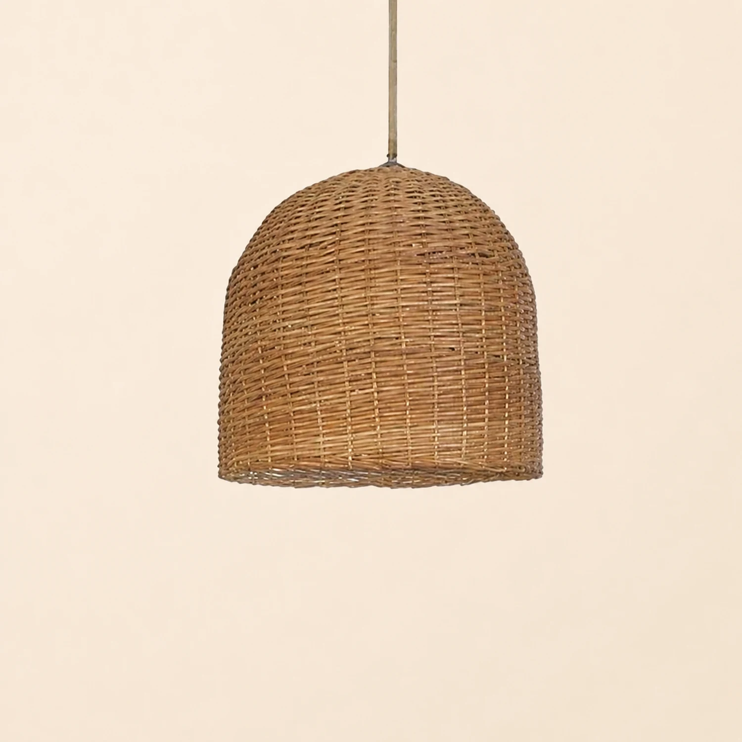 Round Short Bamboo Basket Kitchen Island Pendant Light - Lumpaz