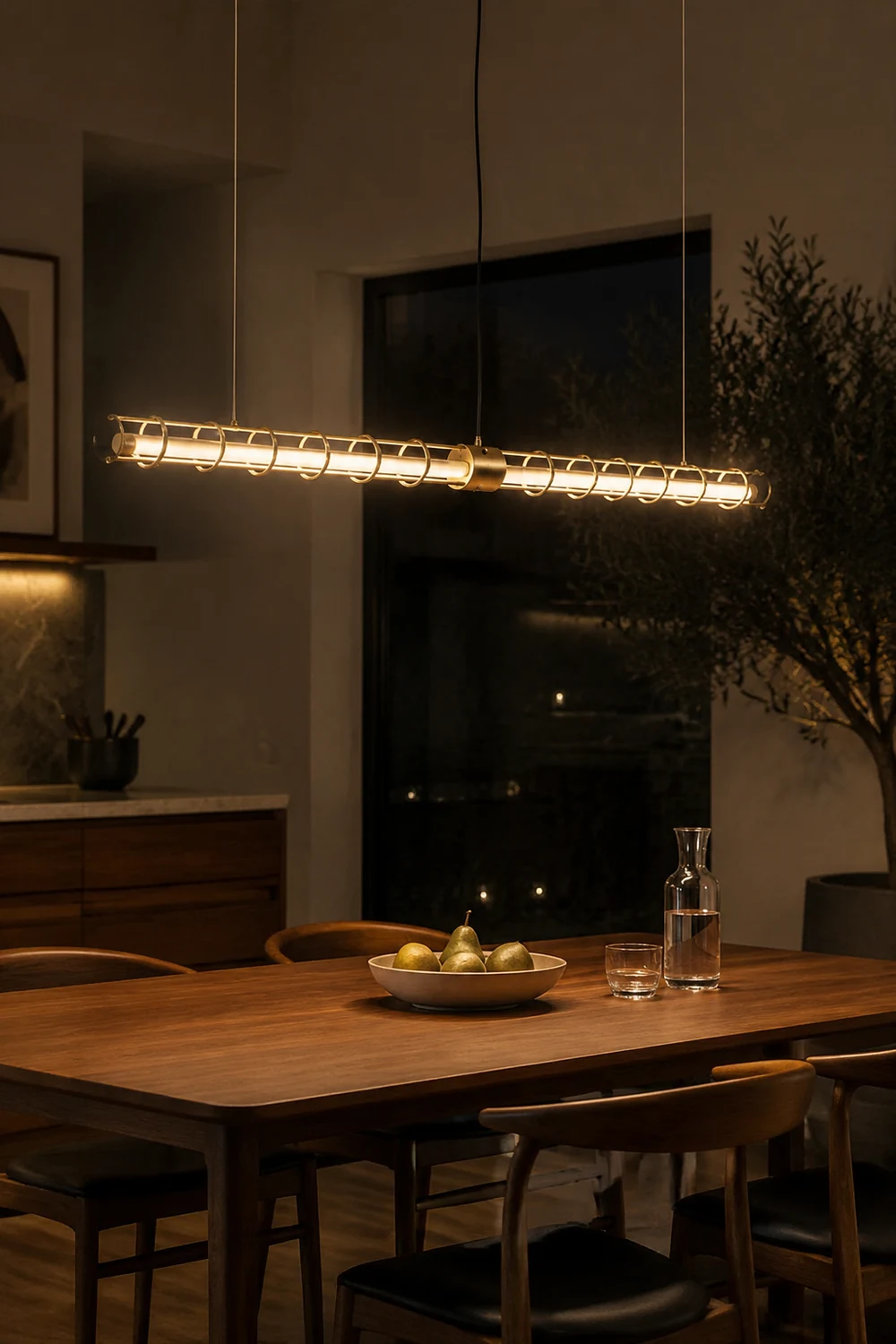 Edge Pendelleuchte, Metall&Glas 120/150cm - Lumpaz