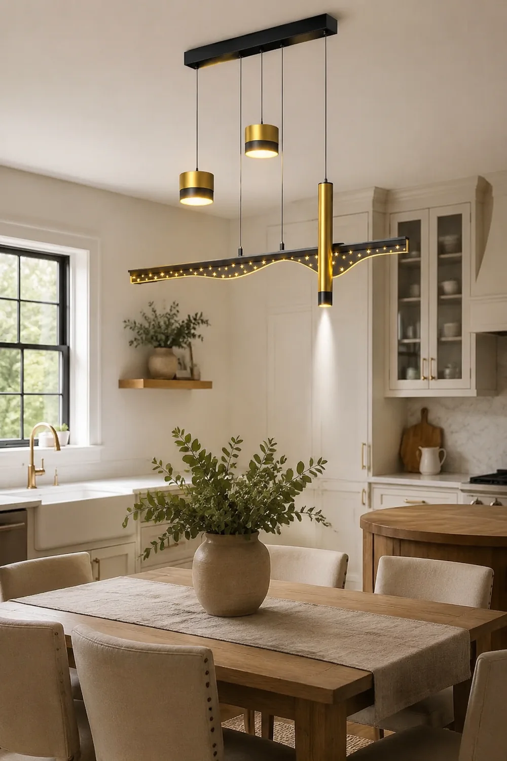 Moderne LED Kronleuchter Sternenhimmel Pendelleuchte für Esszimmer & Restaurant - Lumpaz