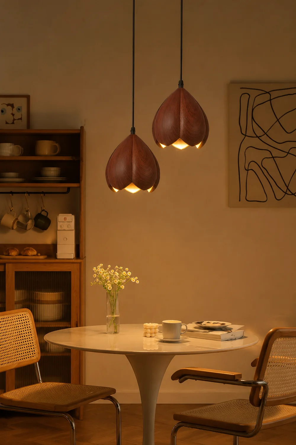 Retro Creative Flower Resin Hanging Light - Lumpaz