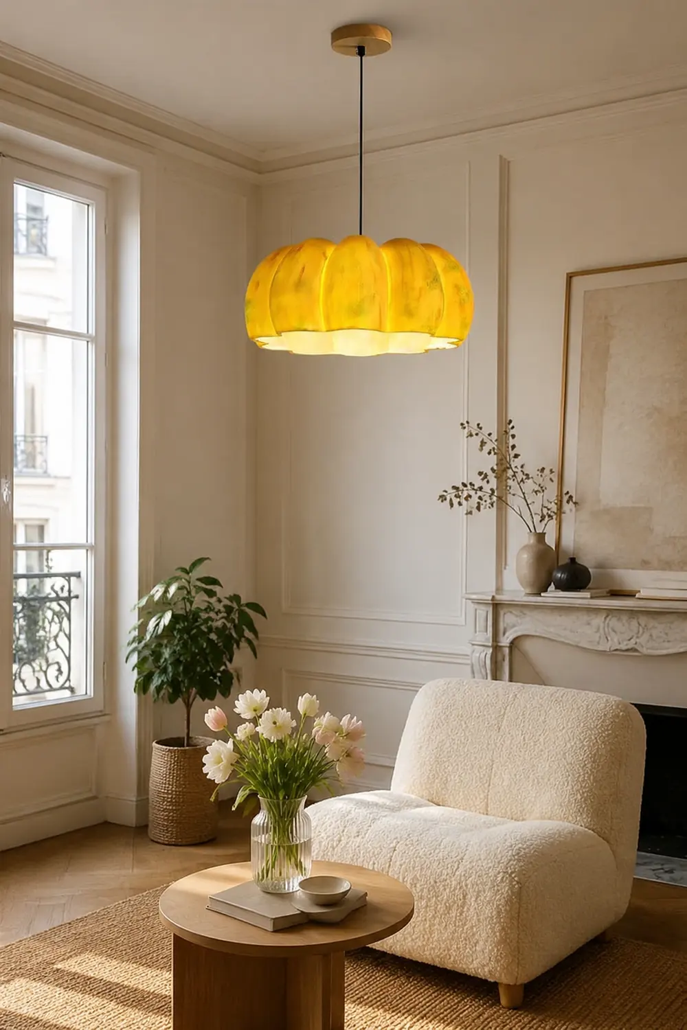 Eco-friendly Resin Pumpkin Pendant Light - Lumpaz