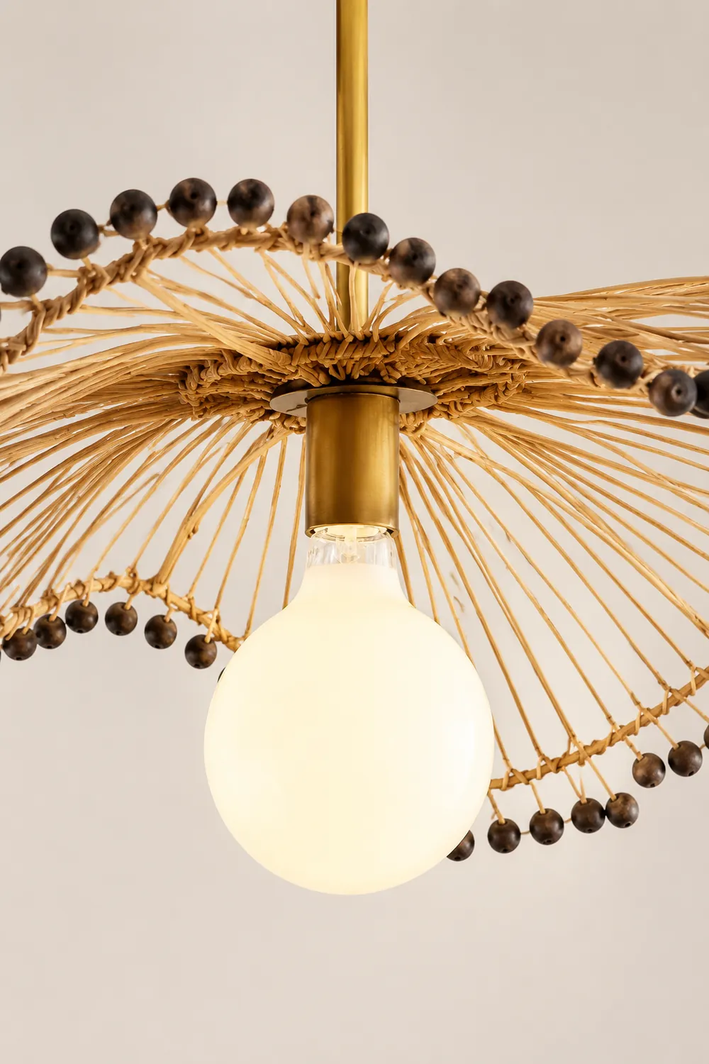 Modern Waverly Handwoven Rattan Pendant Light - Lumpaz