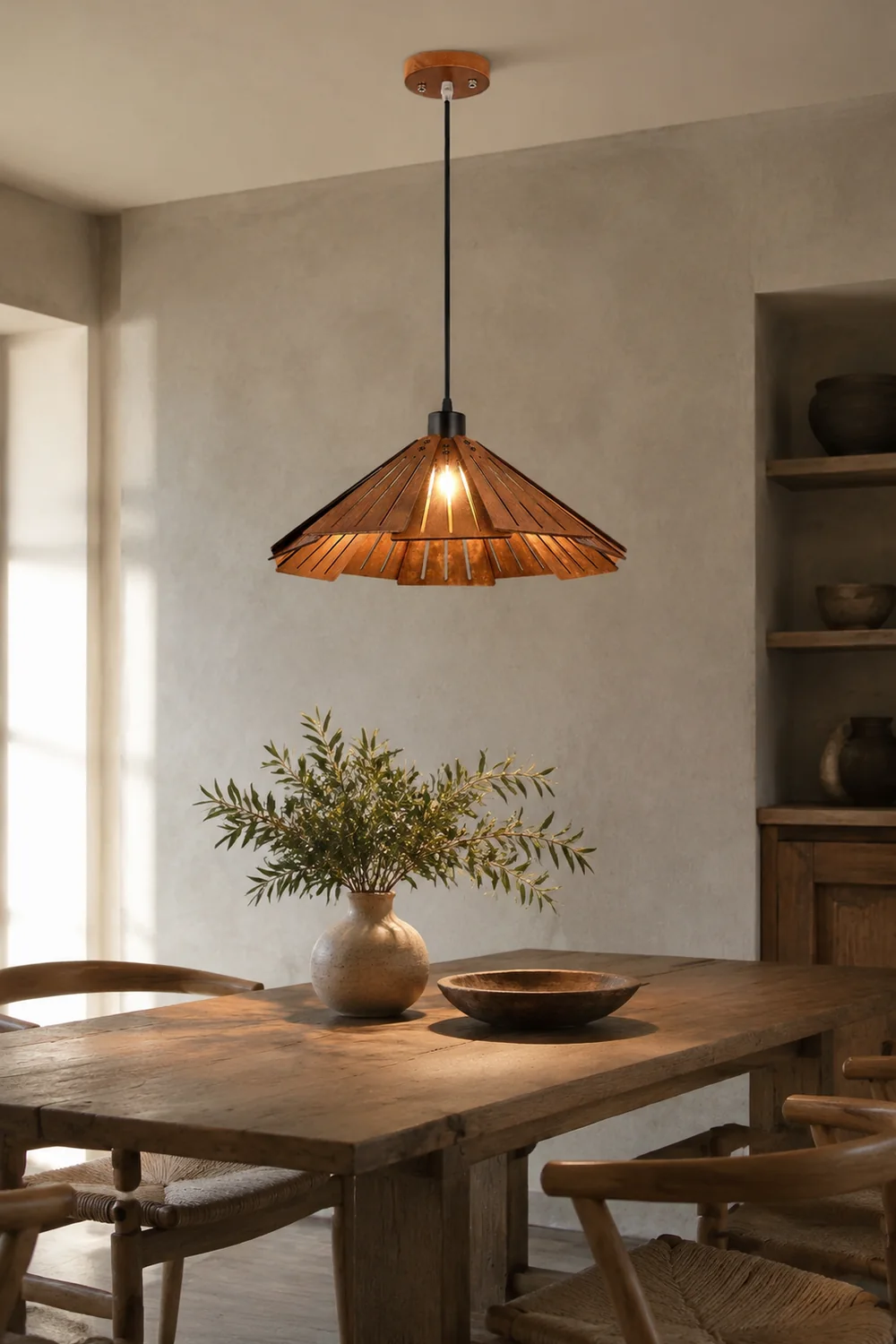 Nordische Kreative Pendelleuchte aus Holz für Esszimmer, Restaurant - Lumpaz