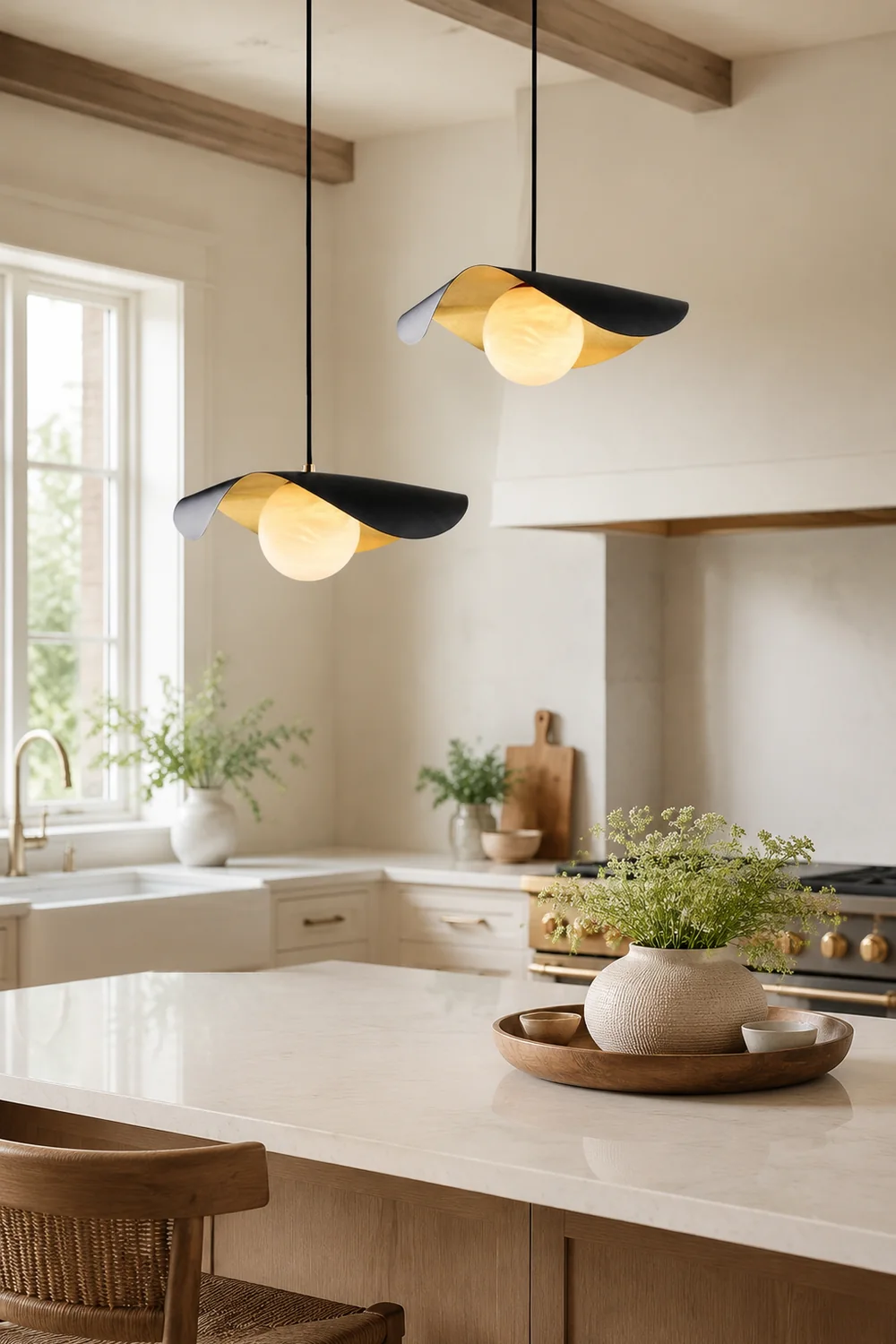 Eveline Pendelleuchte, Pure Kupfer&Dolomite, ∅35/40cm - Lumpaz