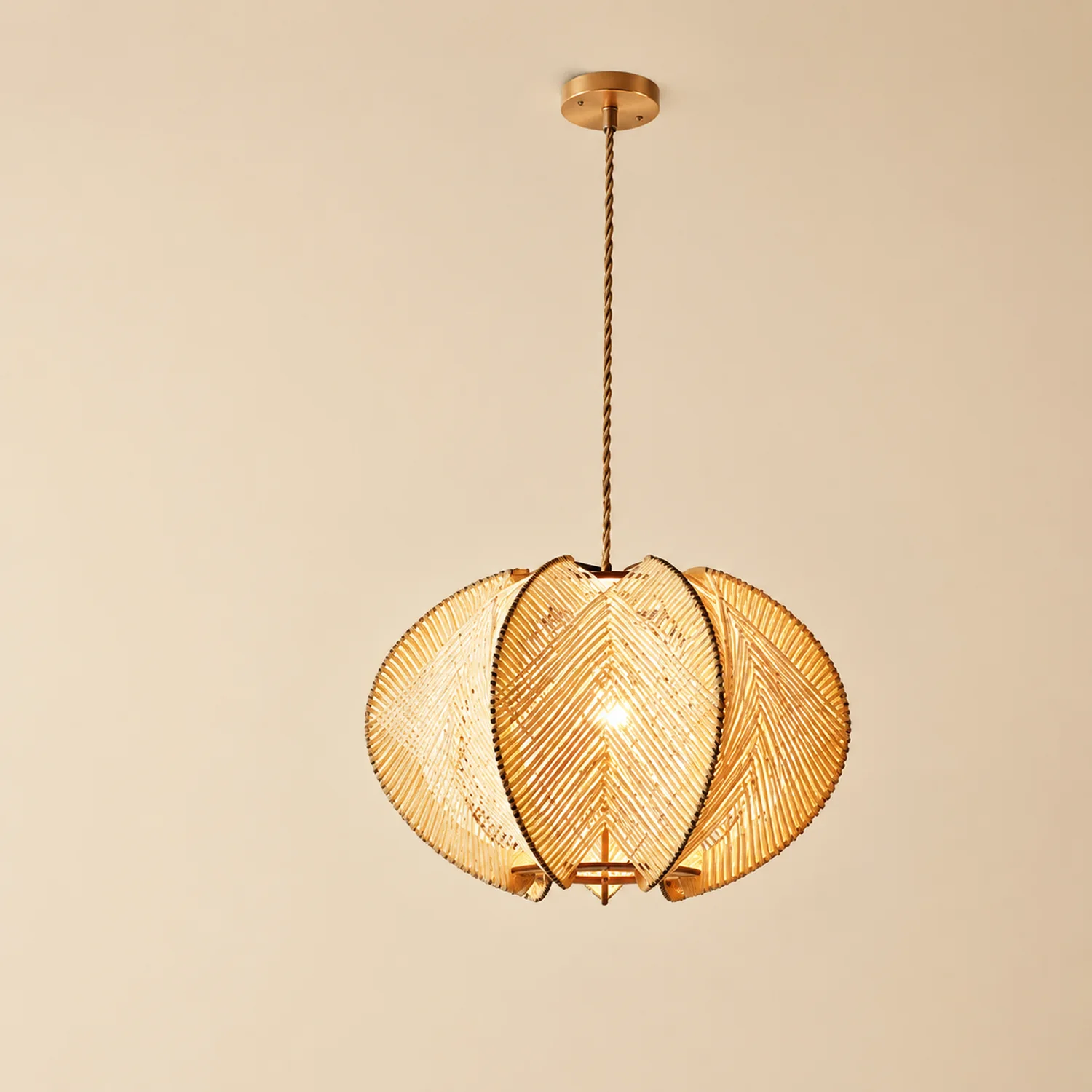 Retro Wooden Pendant Light Irregular Living Room Lamp - Lumpaz
