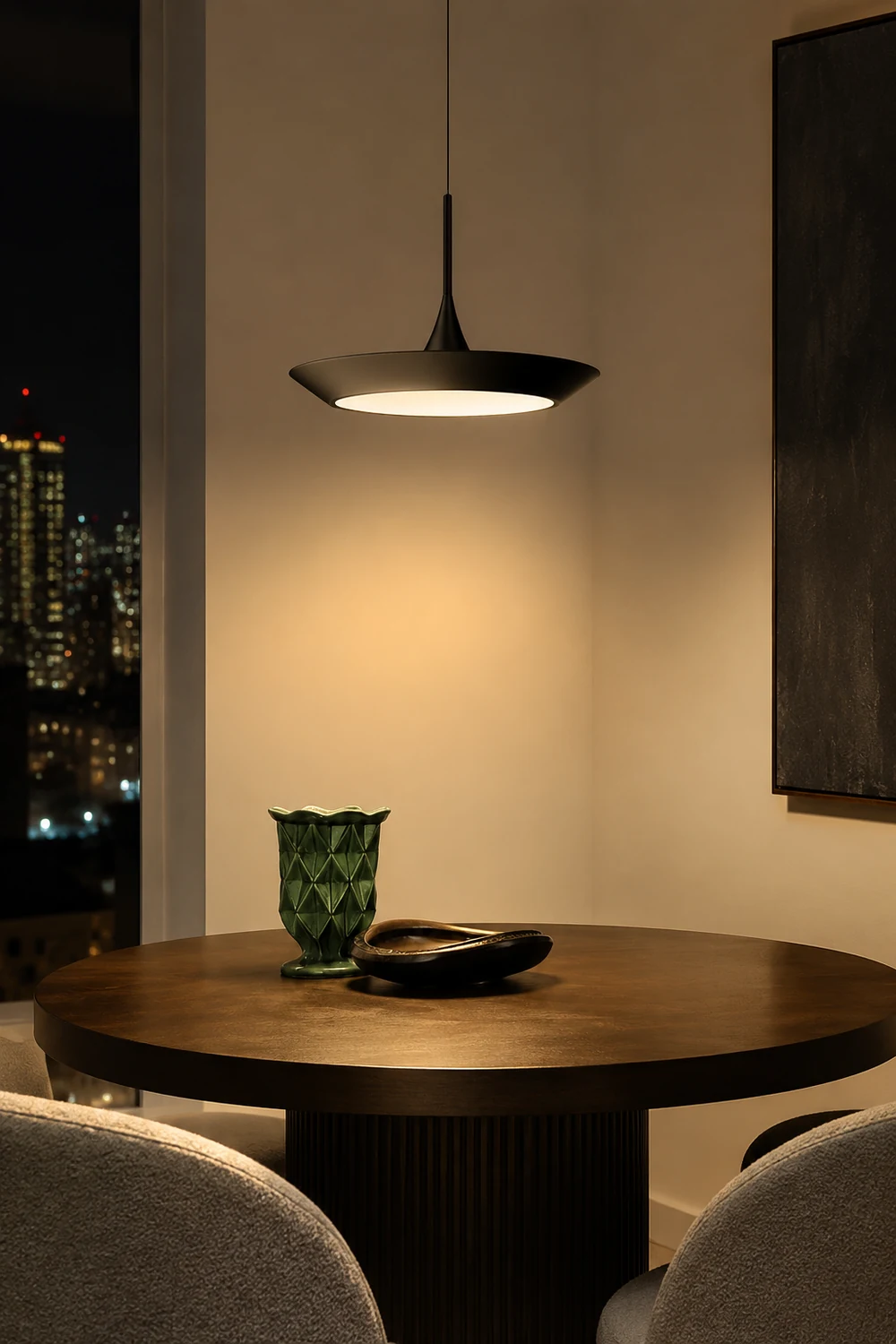 Minimalist LED Pendant Light Luxury Ultra Thin Hanging Lamps - Lumpaz