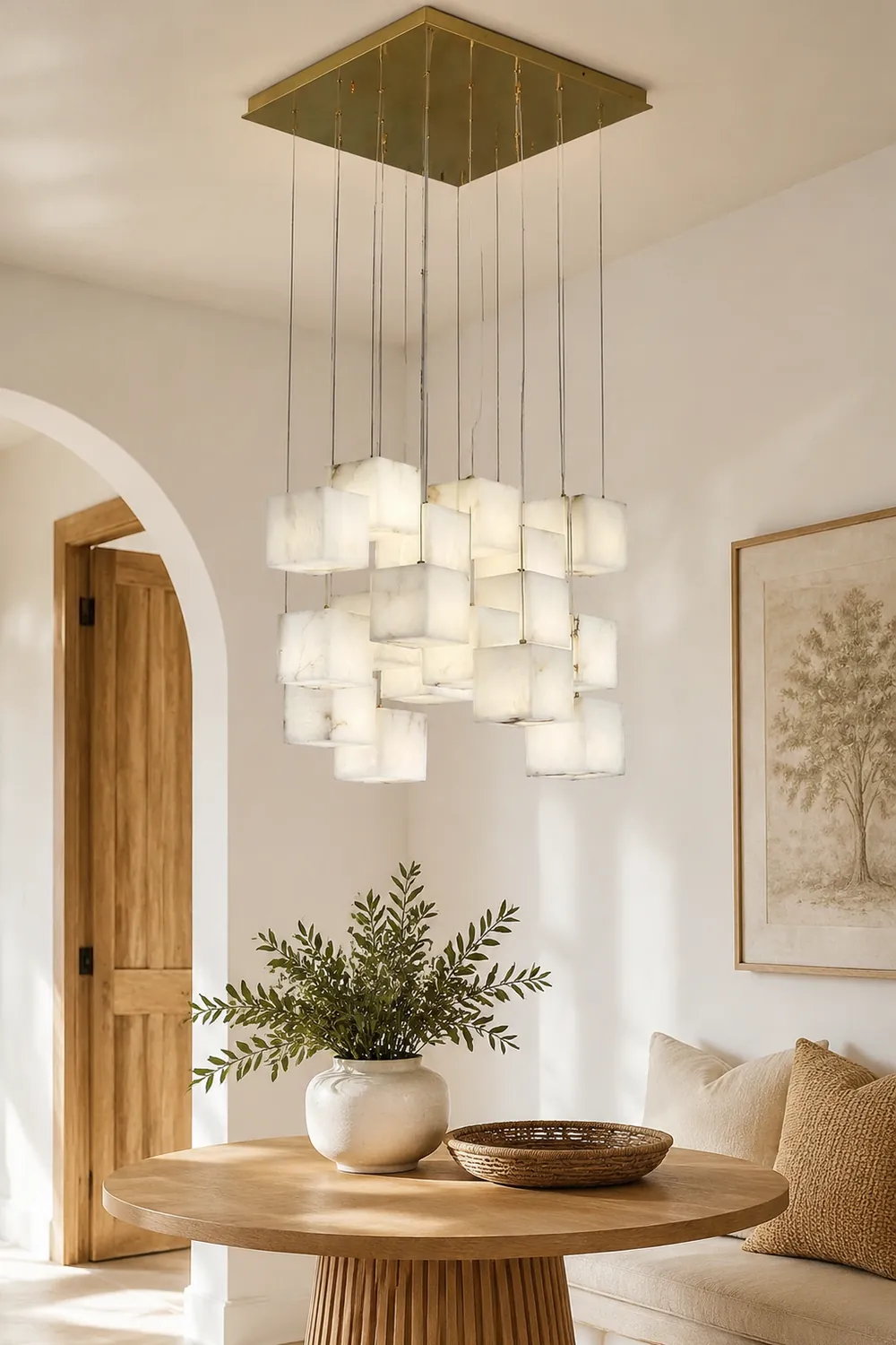 Modern Artistic Geometric Shape Elegant Hanging Light Fixture - Lumpaz
