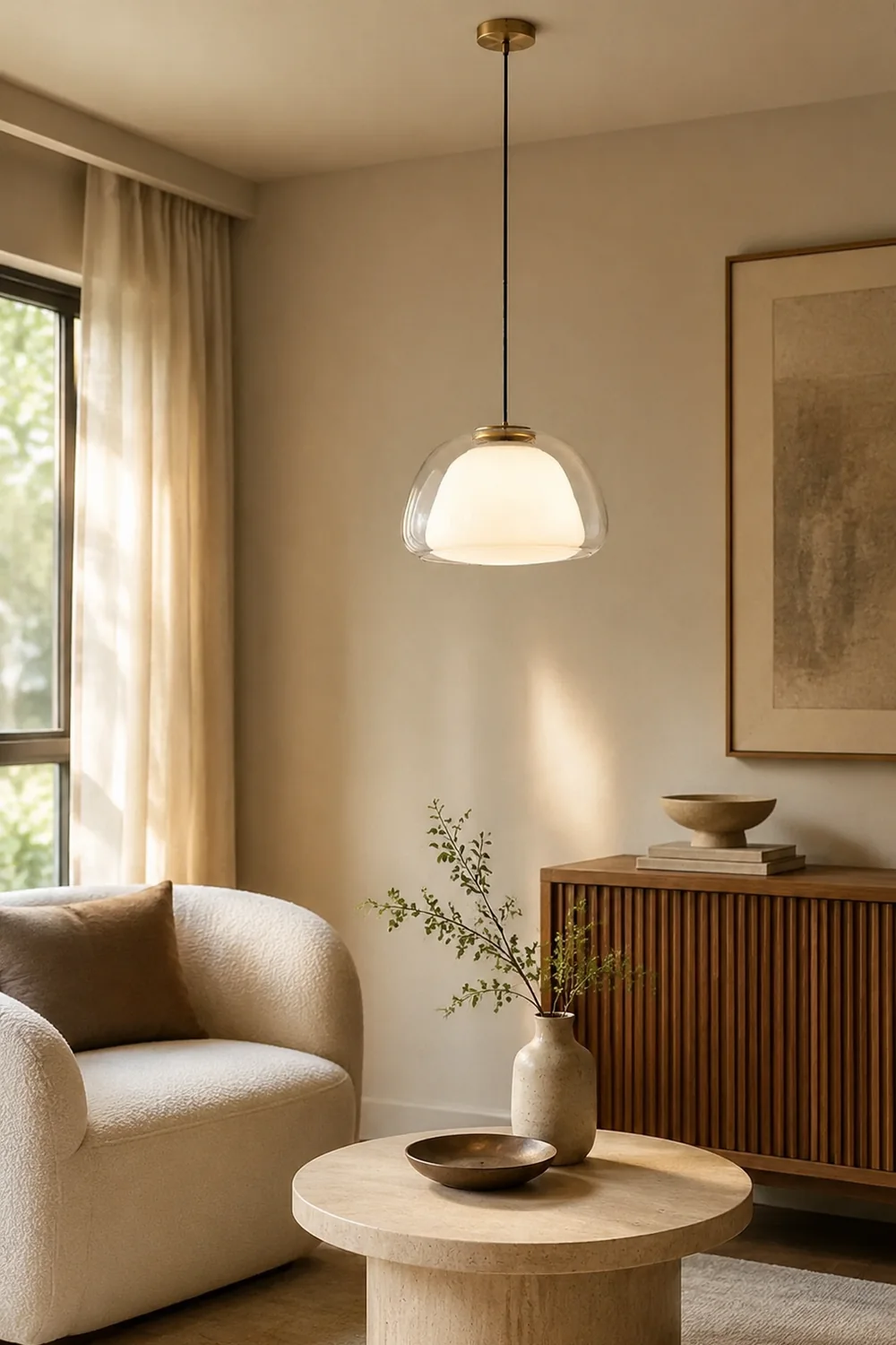 Nordic Modern Minimalist Glass Pendant Light - Lumpaz