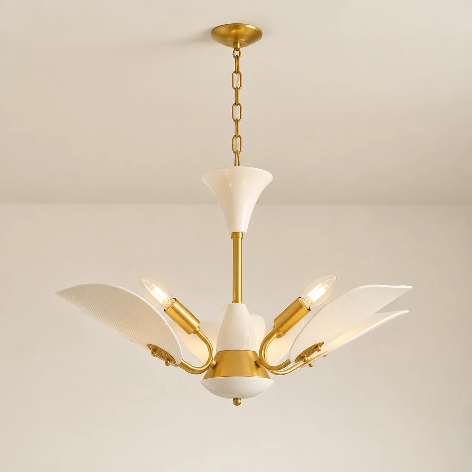 Vintage Creative Copper & Ceramic Pendant Light - Lumpaz