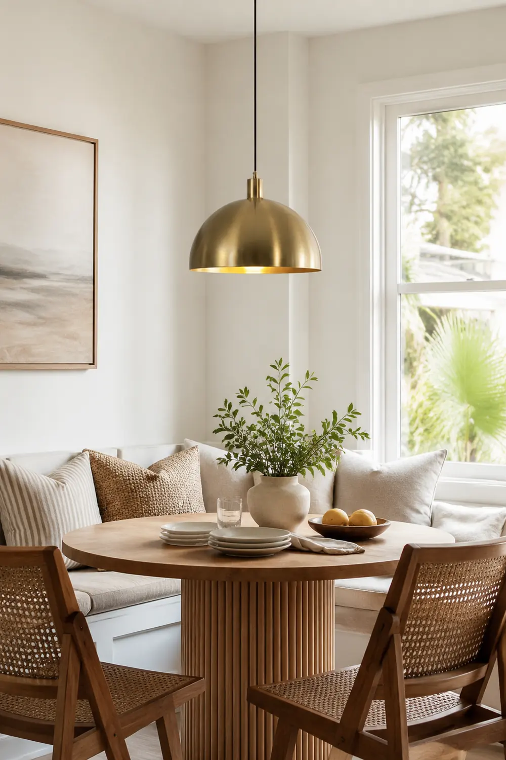 Mid-Century Modern Brass Dome Hanging Pendant Light - Lumpaz