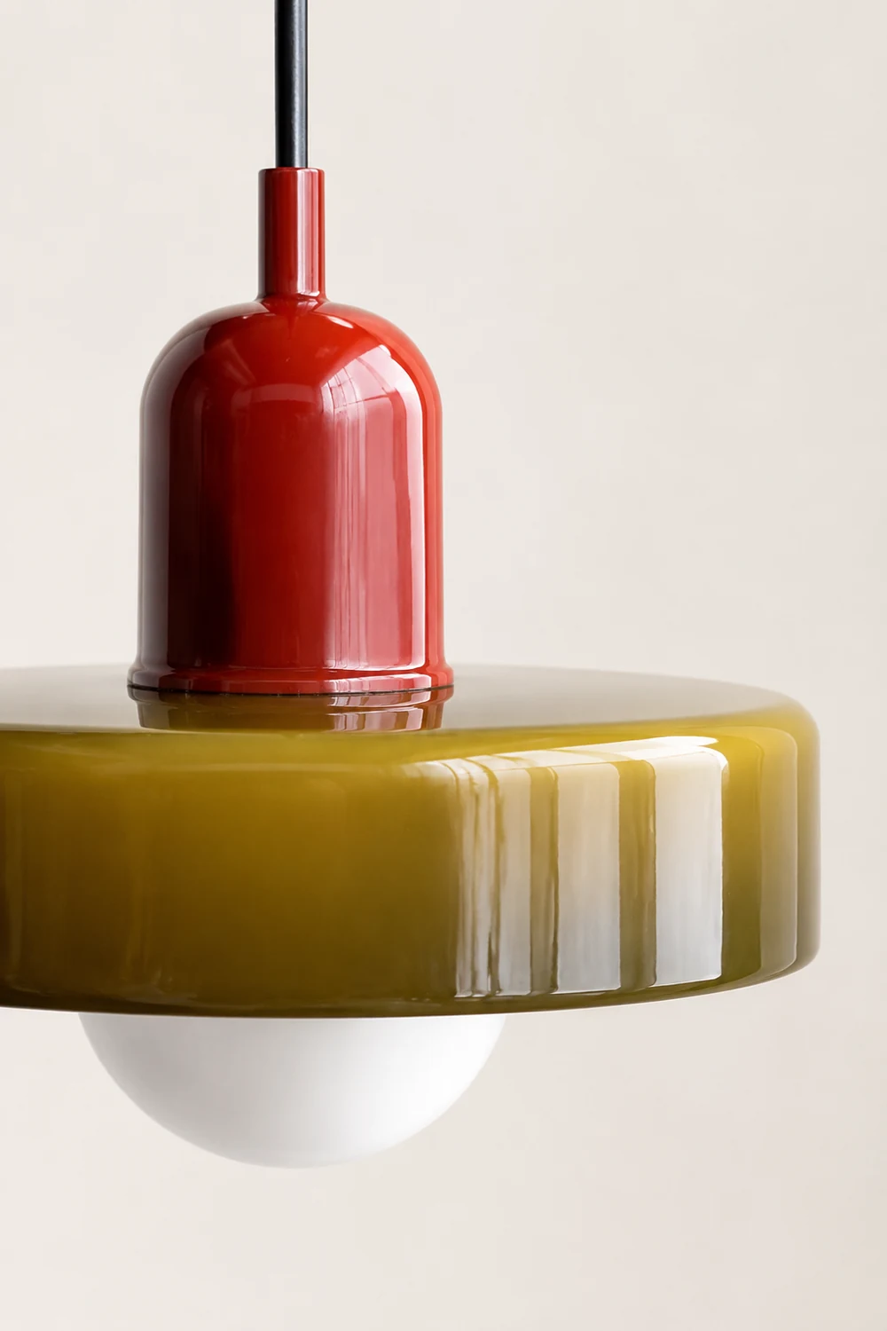 2 Heads Modern Bauhaus Glass Pendant Light - Lumpaz