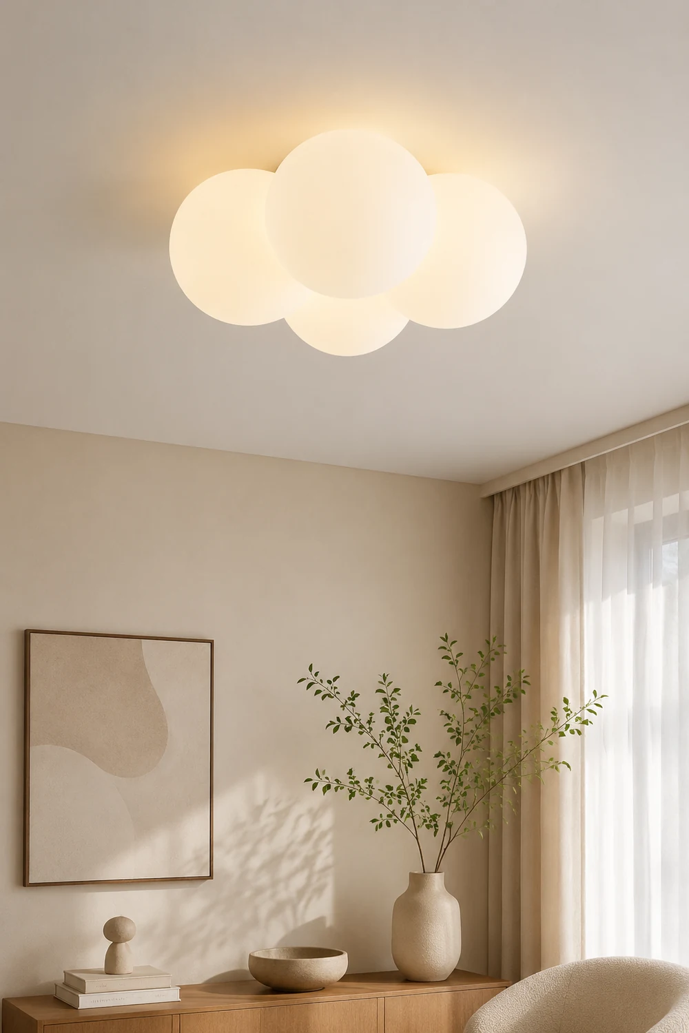 Modern White Cloud Bubbles Ceiling Light - Lumpaz