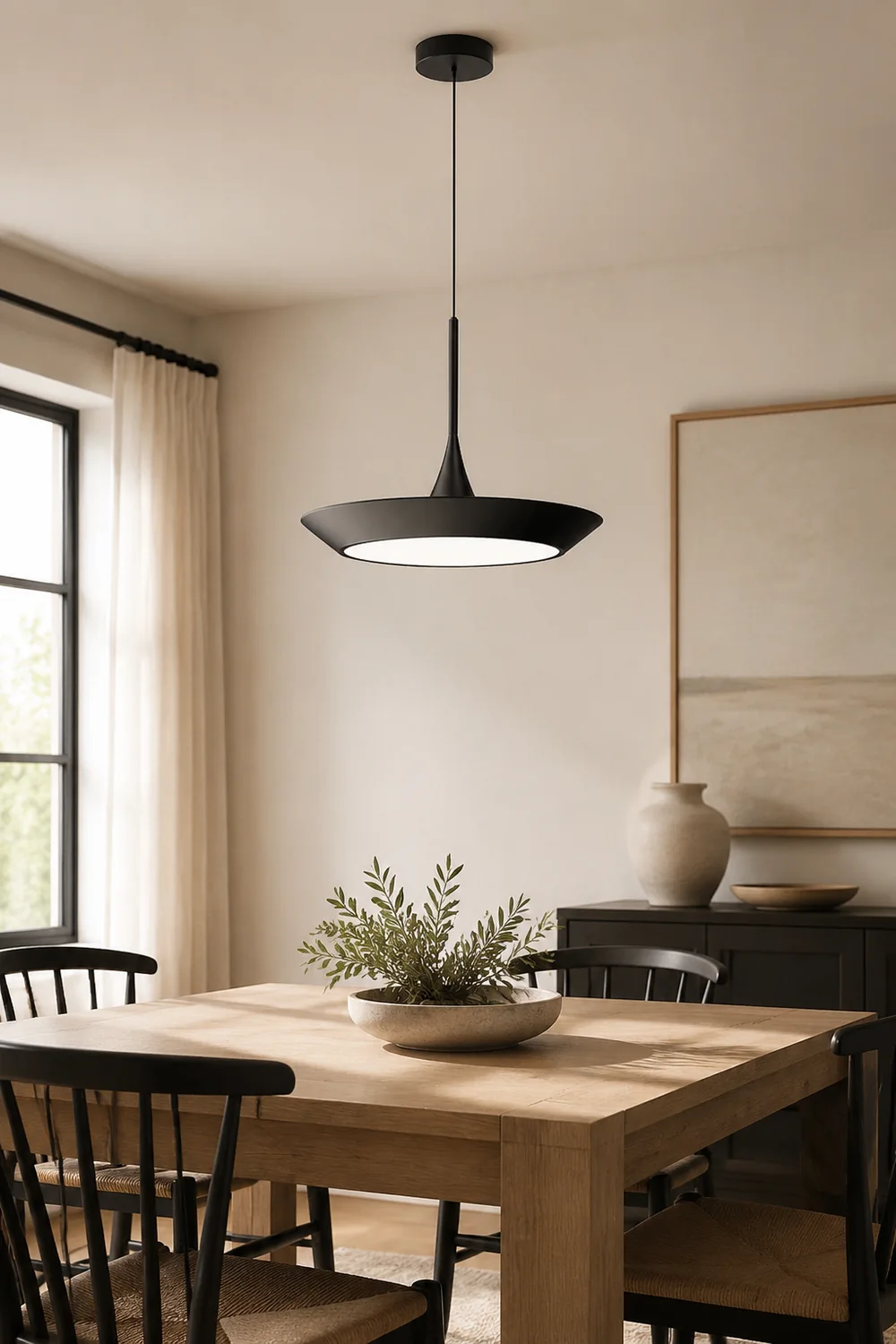 Minimalist LED Pendant Light Luxury Ultra Thin Hanging Lamps - Lumpaz