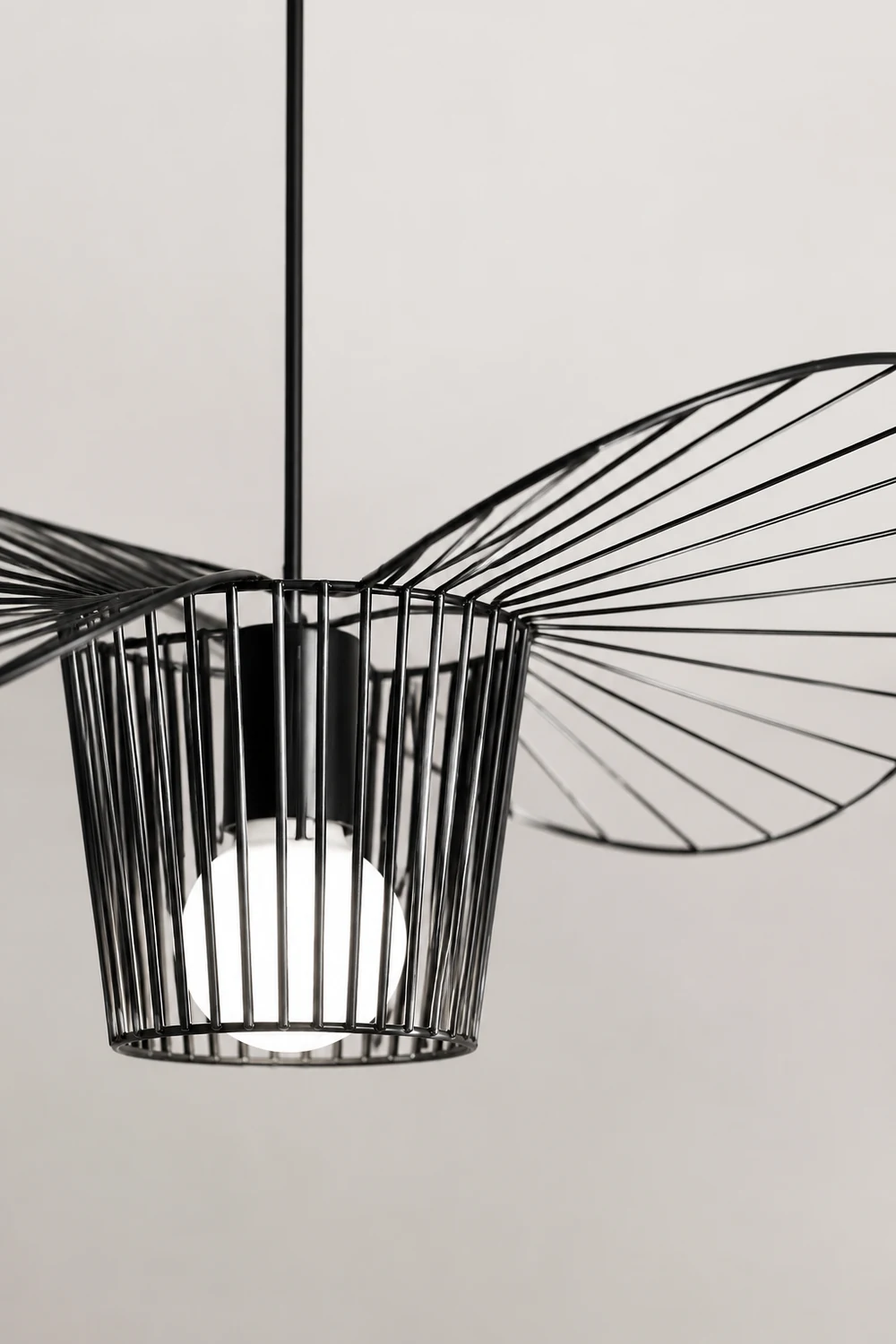 Modern Iron Cage Pendant Light For Living Room - Lumpaz