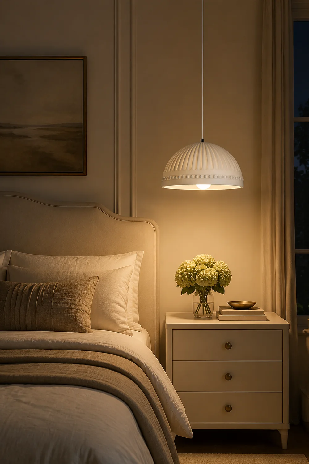 Cream Style Resin Creative Pendant Light - Lumpaz