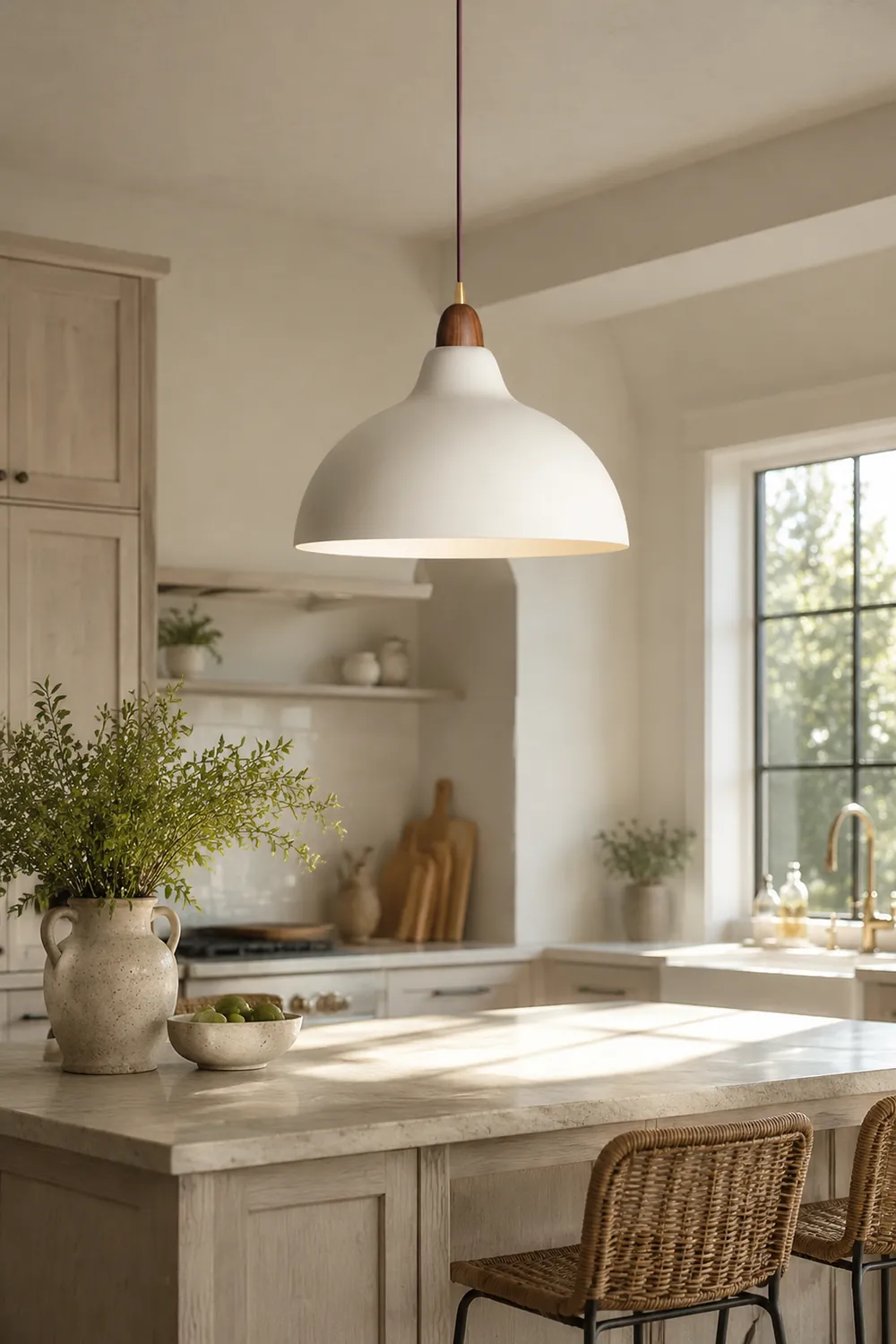 Nordic Light Luxury White Hanging Light For Kitchen - Lumpaz