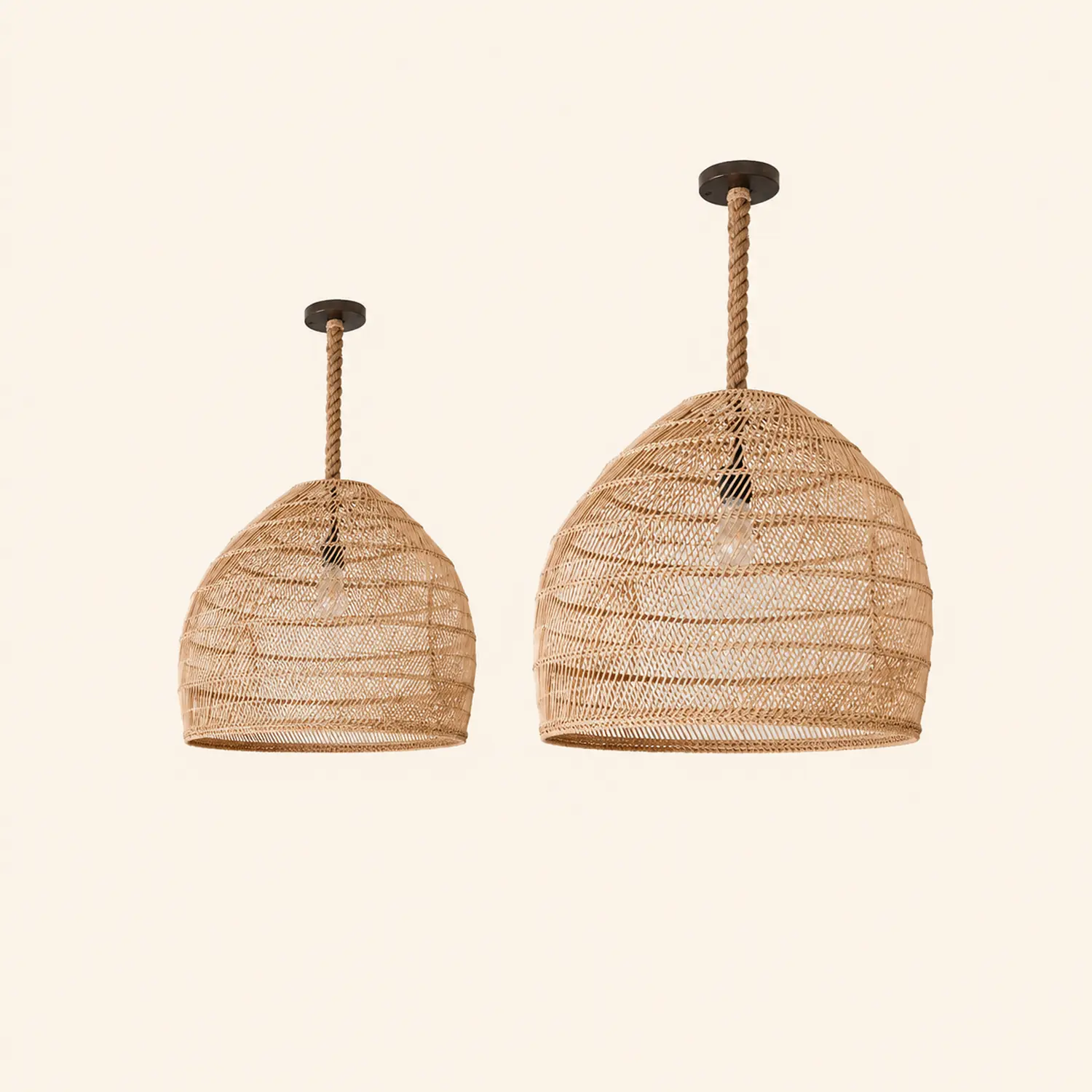 Handmade Hemp Rope Hanging Ceiling Lights - Lumpaz