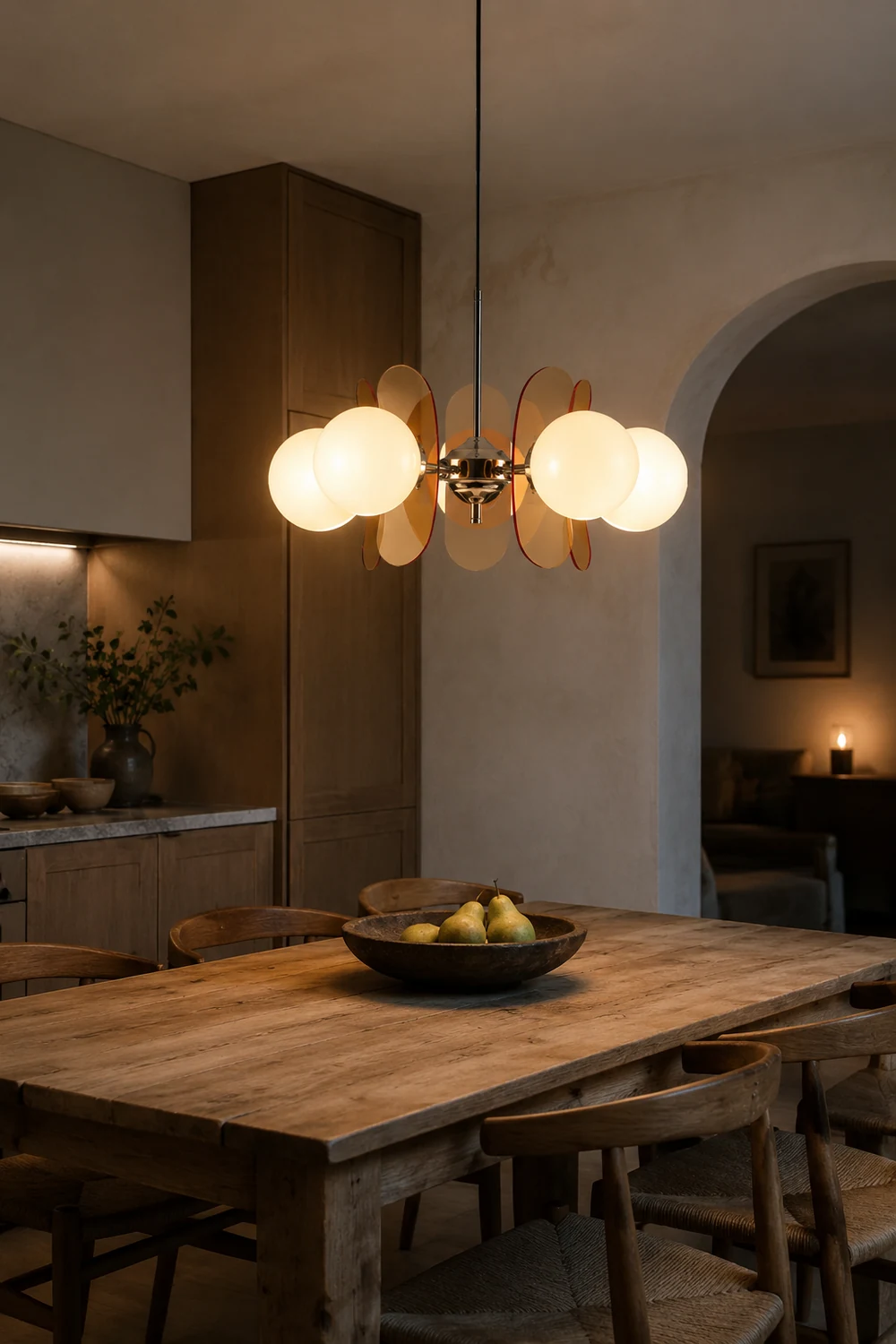 Modern Acrylic Art Deco Pendant Light For Living Room - Lumpaz