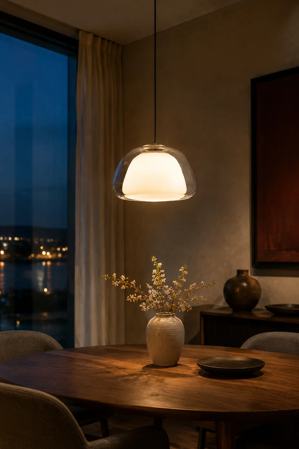 Nordic Modern Minimalist Glass Pendant Light - Lumpaz