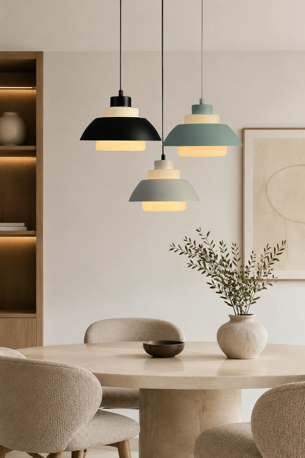 Minimalist Aluminum Pendant Light for Dining Room - Lumpaz