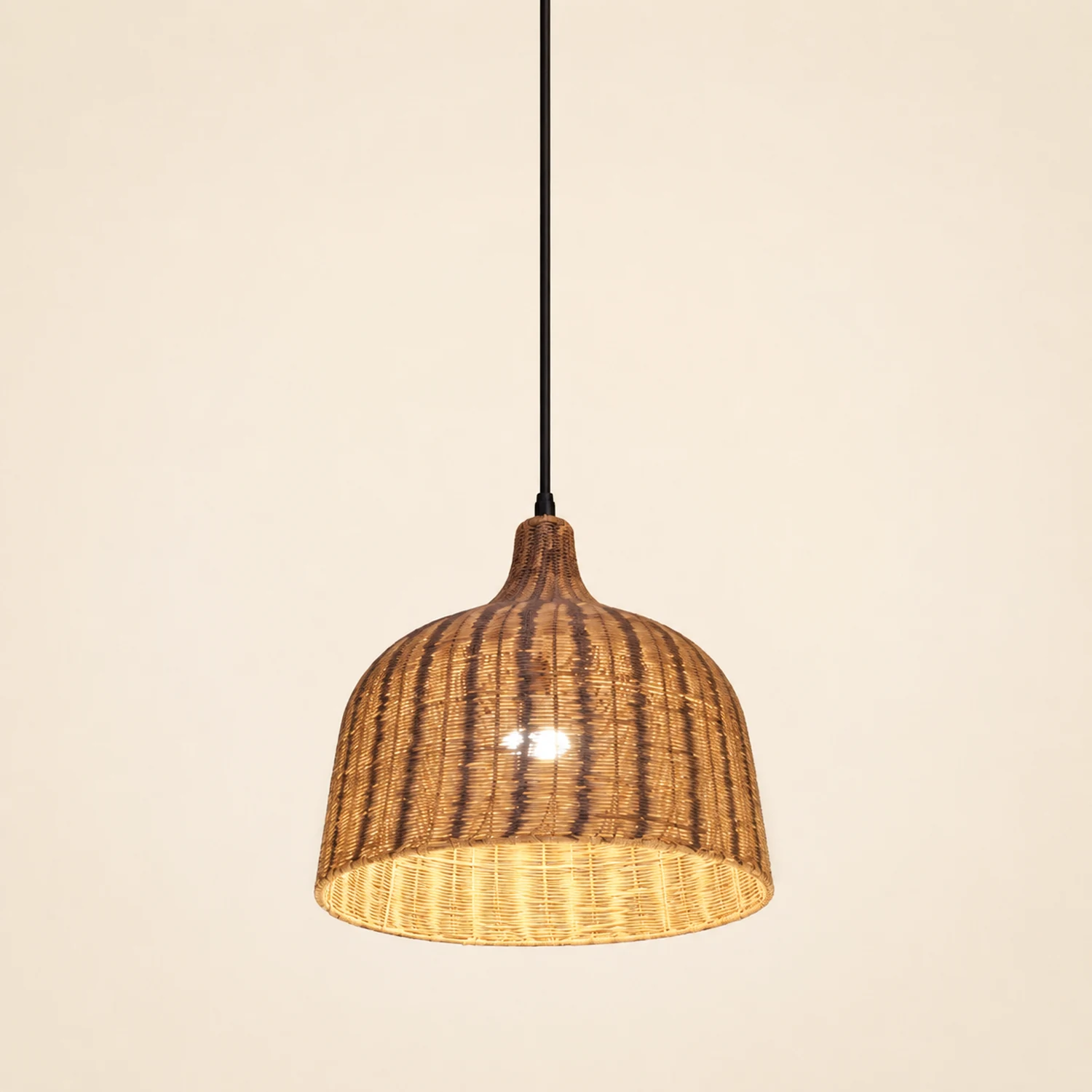 Bamboo Rattan Basket Pendant Light For Kitchen - Lumpaz