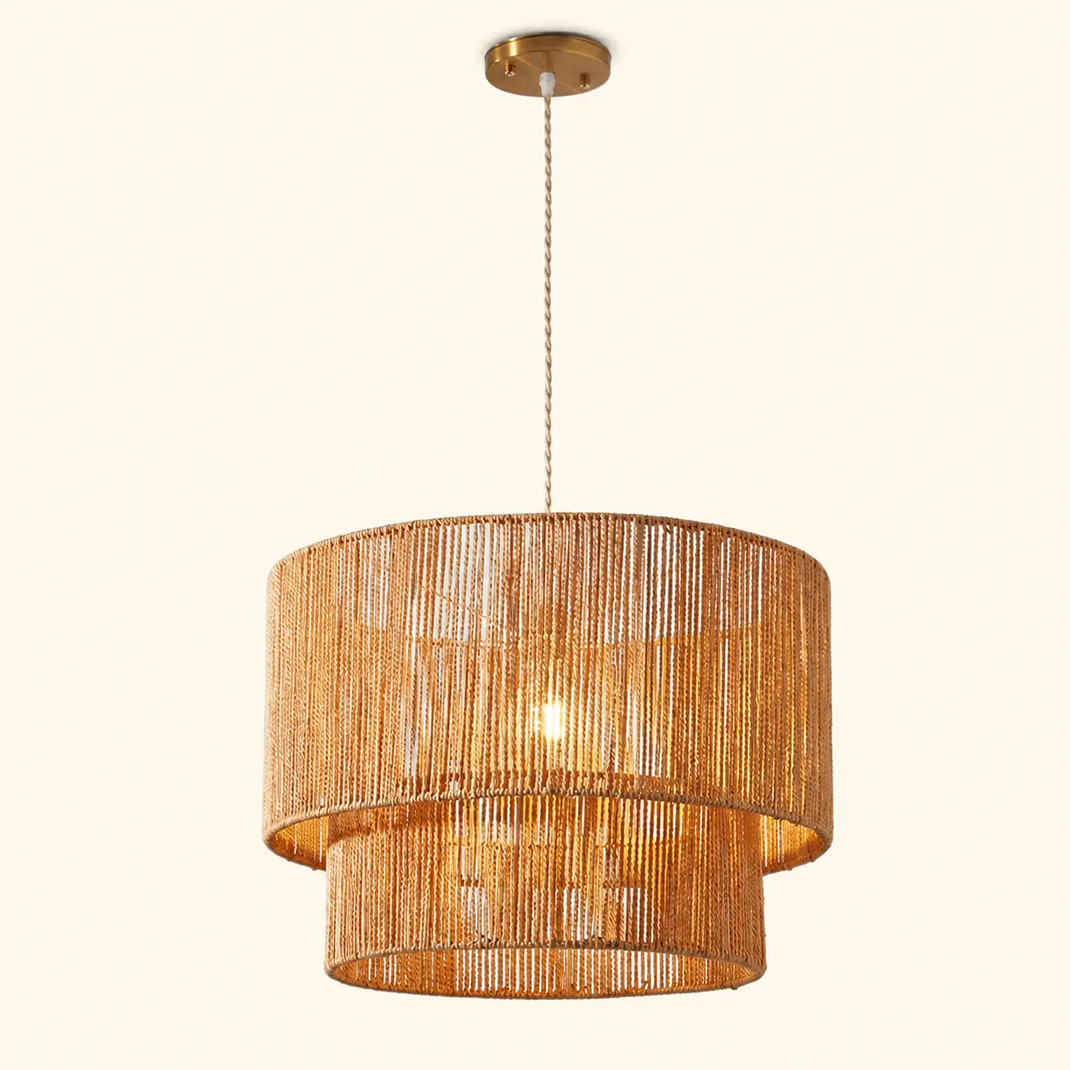Retro Rope Woven Dining Room Pendant Light - Lumpaz