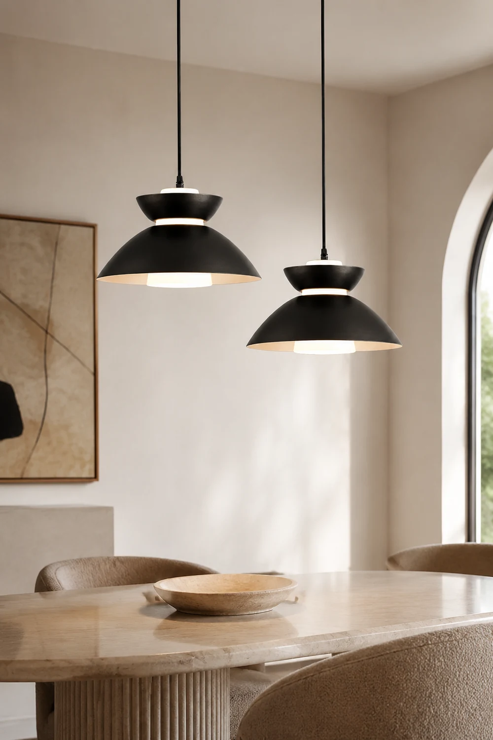 Medium Dimmable Pendant Large Farmhouse Hanging Lights - Lumpaz