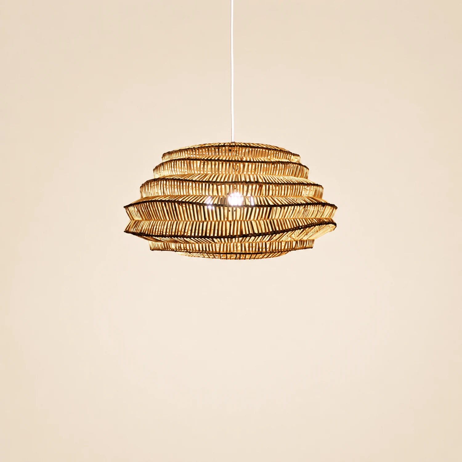 Modern Rattan Cage Pendant Light - Lumpaz