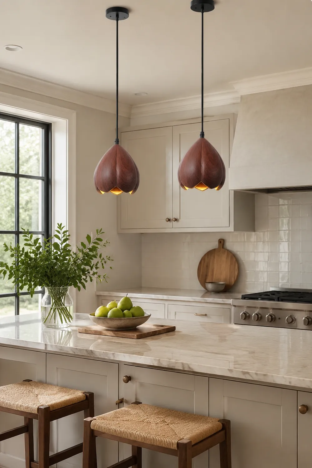 Retro Creative Flower Resin Hanging Light - Lumpaz