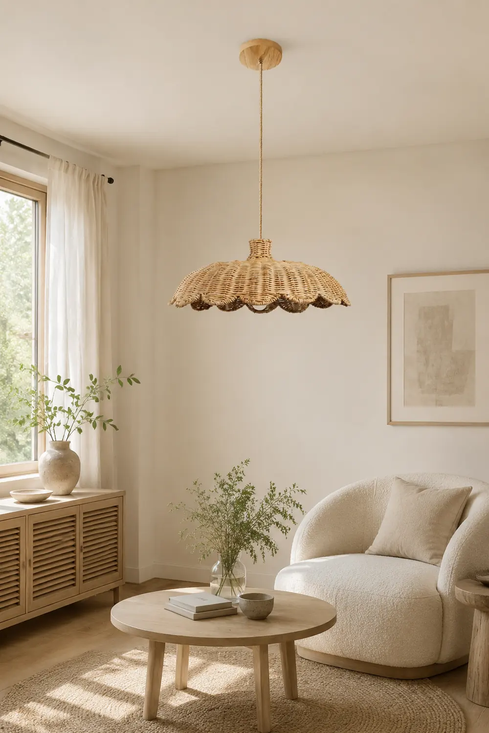 Boho Creative Decor Rattan Woven Pendant Light - Lumpaz