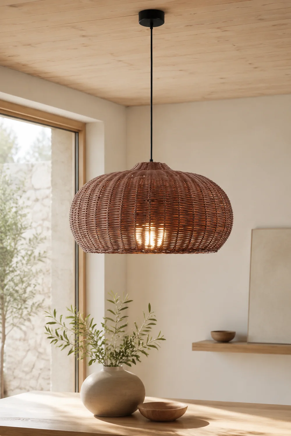 Unique Rattan Handmade Nordic Pendant Lampshades For Living Room - Lumpaz