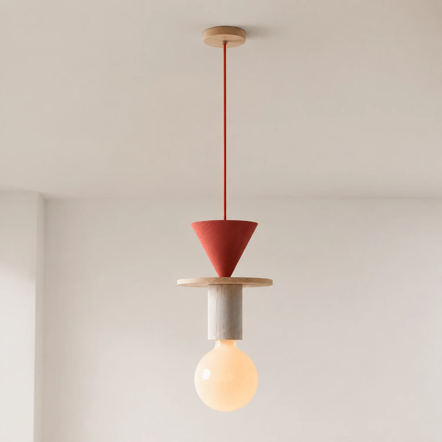 Design Colored Wood Blocks Pendant Light - Lumpaz