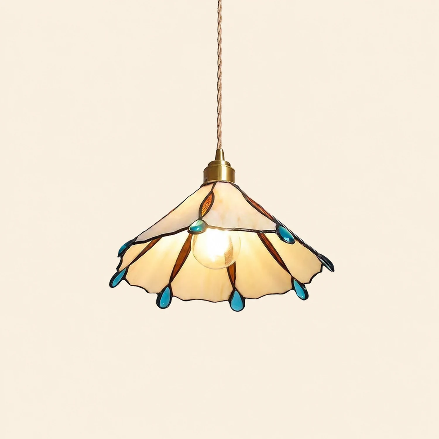 Retro Stained Glass Tiffany Pendant Light - Lumpaz