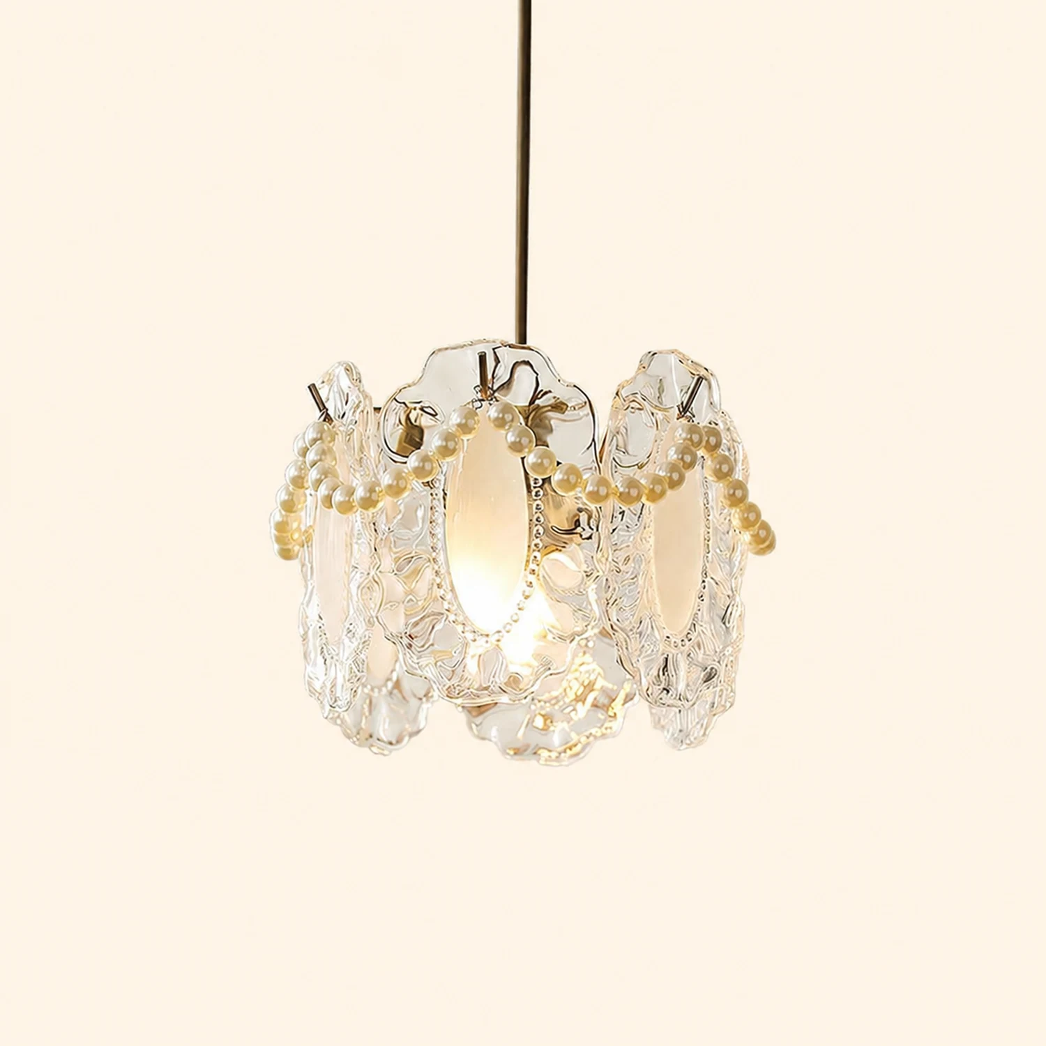 Elegant Floral Glass Pendant Lamp Pendant Light - Lumpaz