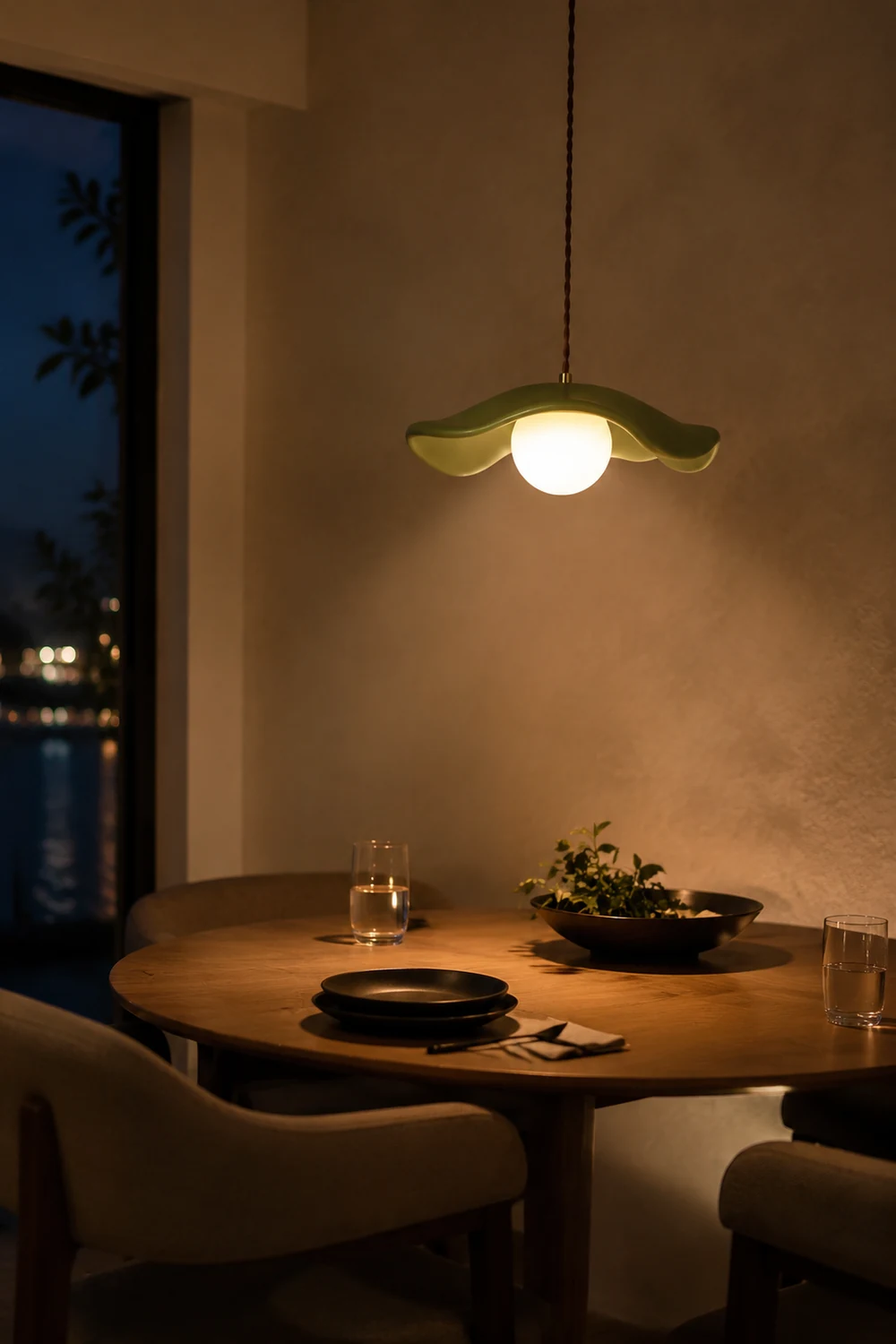 Modern Style Hat Shade Wabi-Sabi Pendant Light - Lumpaz