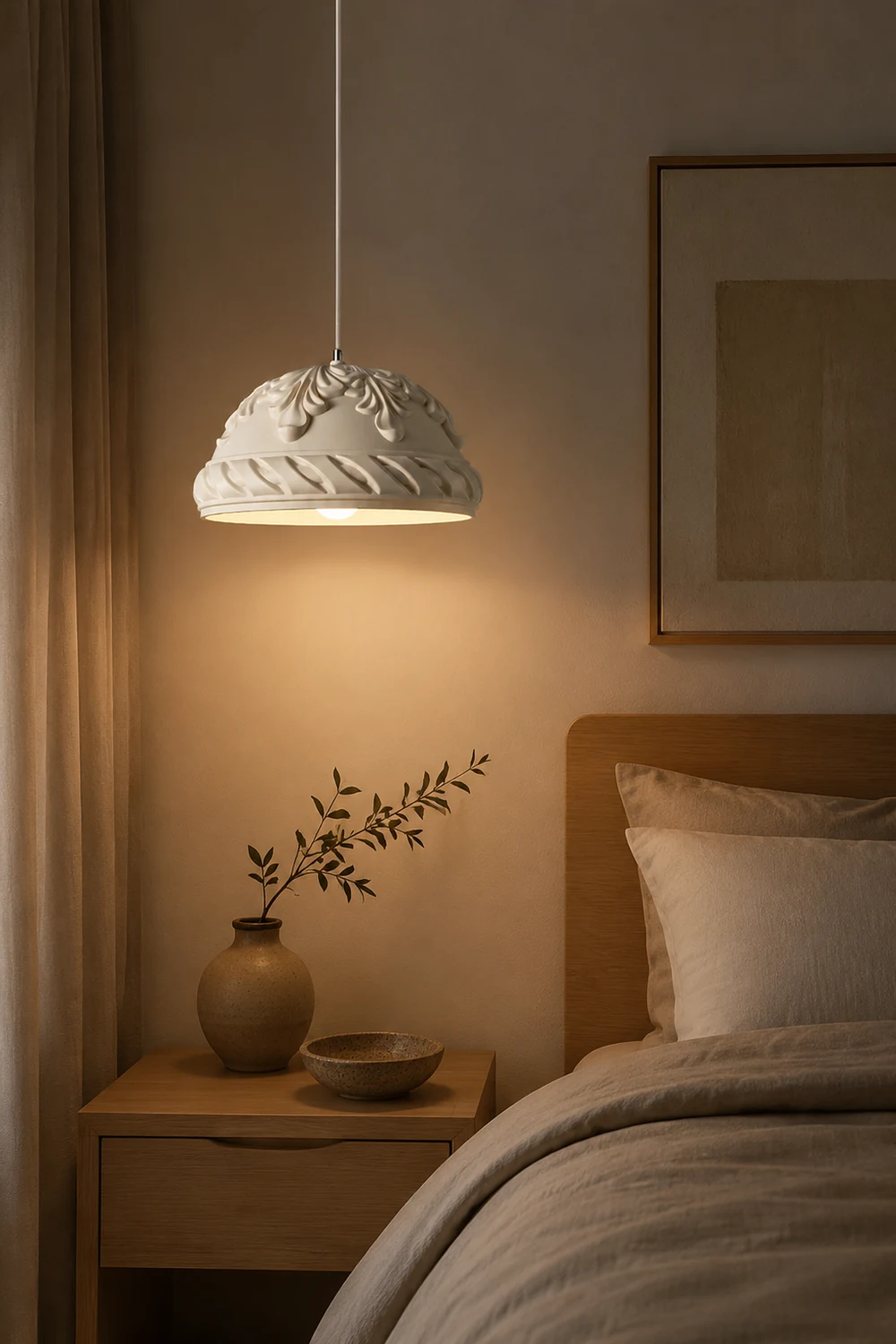 French Style Resin Retro Pendant Light - Lumpaz