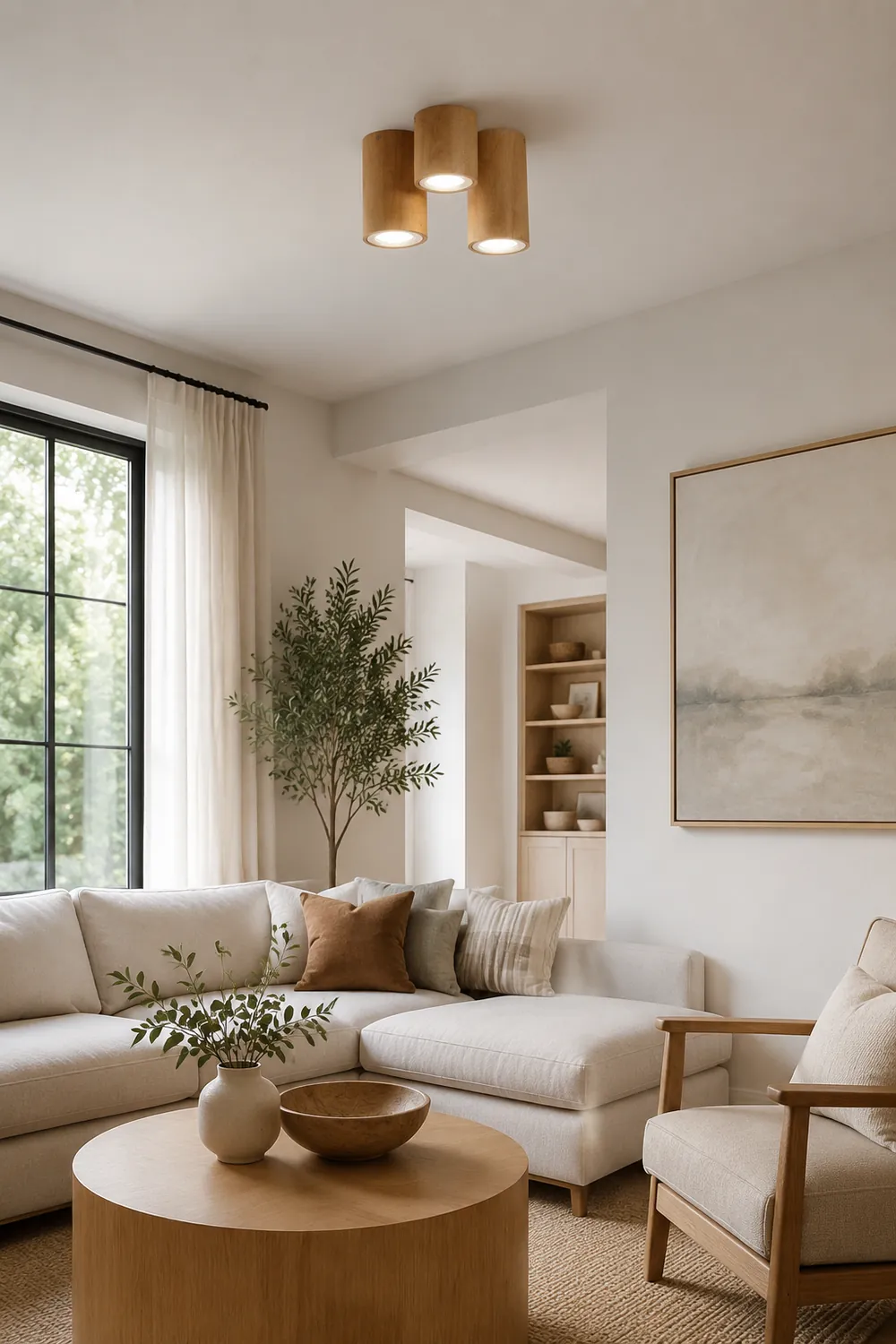 Ozawa Nordische Deckenleuchte Droplight aus Holz für Korridor, Balkon - Lumpaz