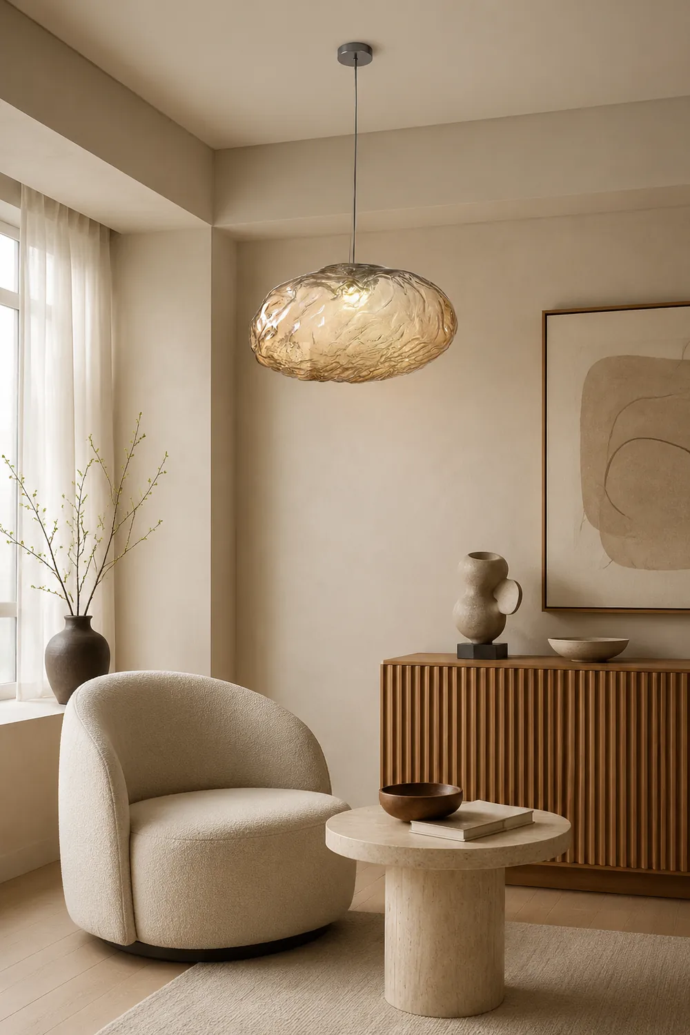 Stylish Glass Cloud Shape Pendant Light Indoor Fixture Decorative Light - Lumpaz