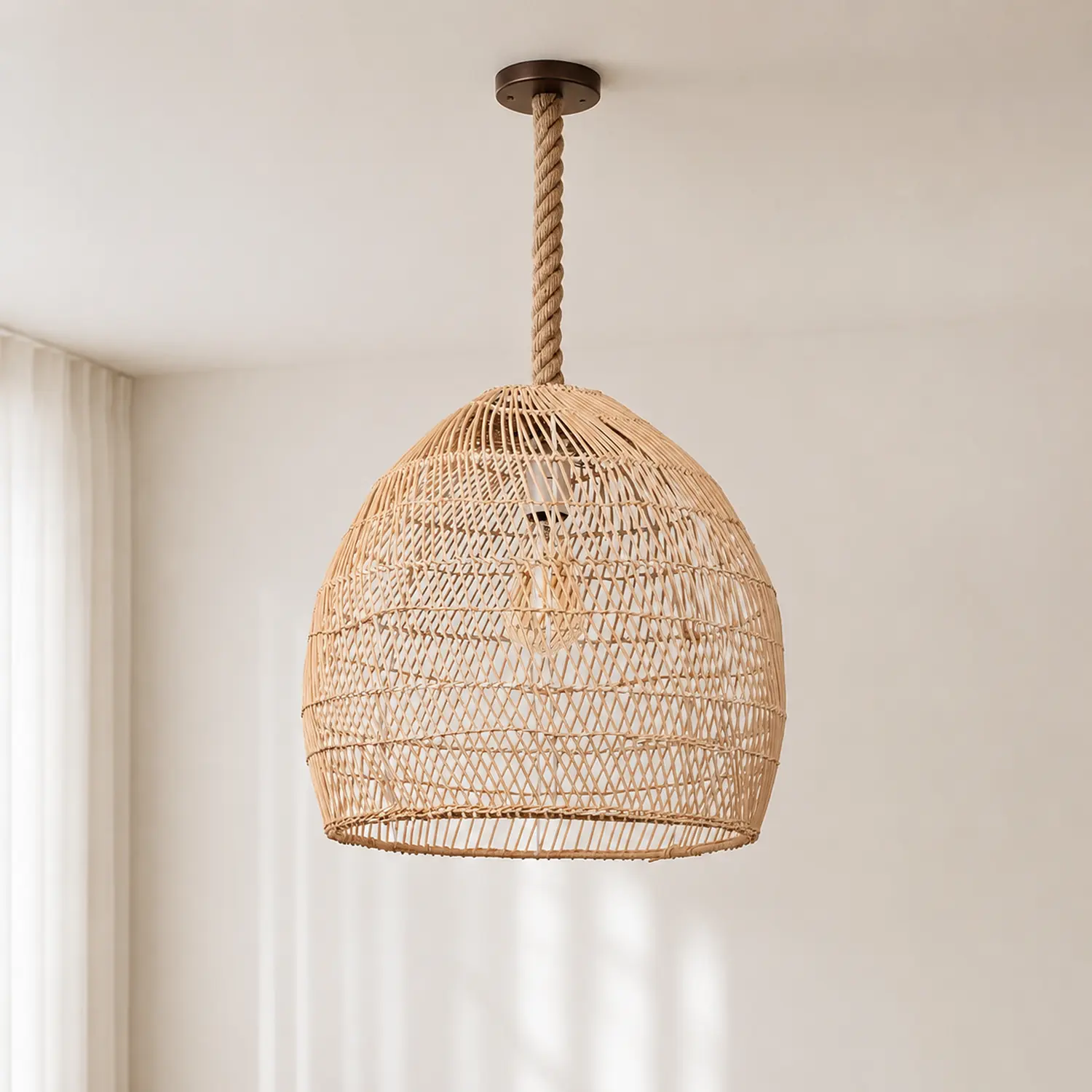 Handmade Hemp Rope Hanging Ceiling Lights - Lumpaz