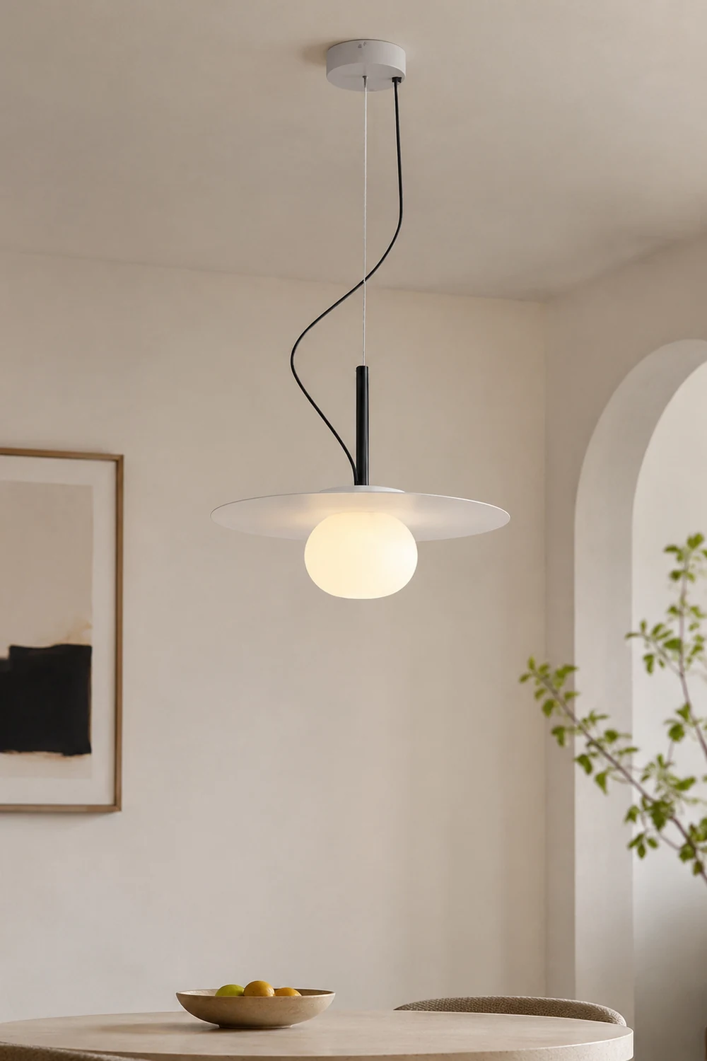 Modern Iron Pendant Light Glass Chandelier - Lumpaz