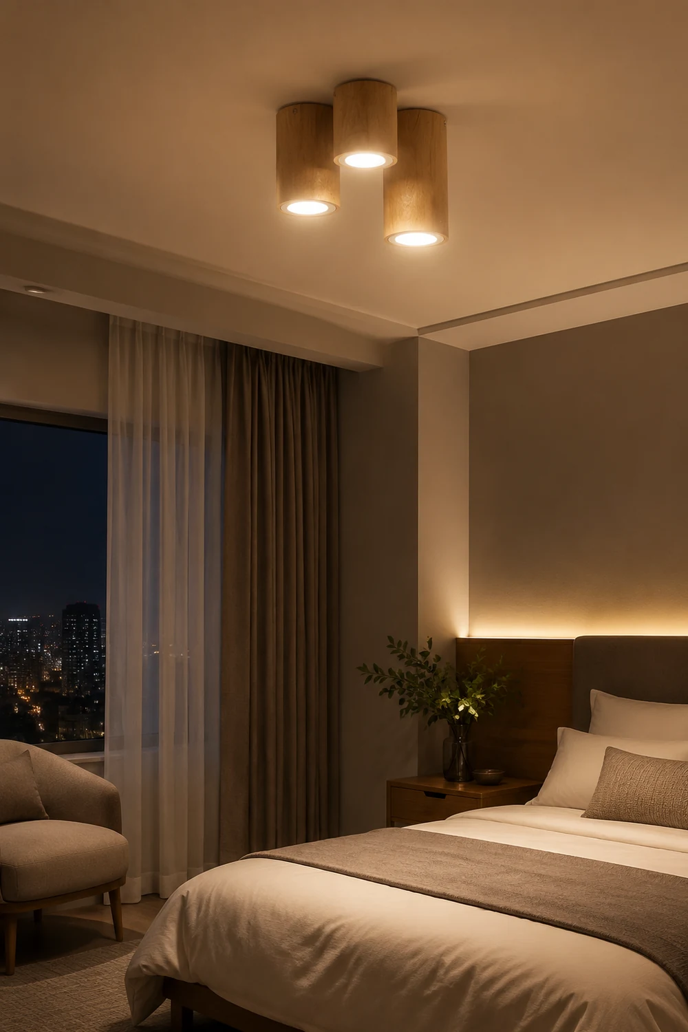 Ozawa Nordische Deckenleuchte Droplight aus Holz für Korridor, Balkon - Lumpaz