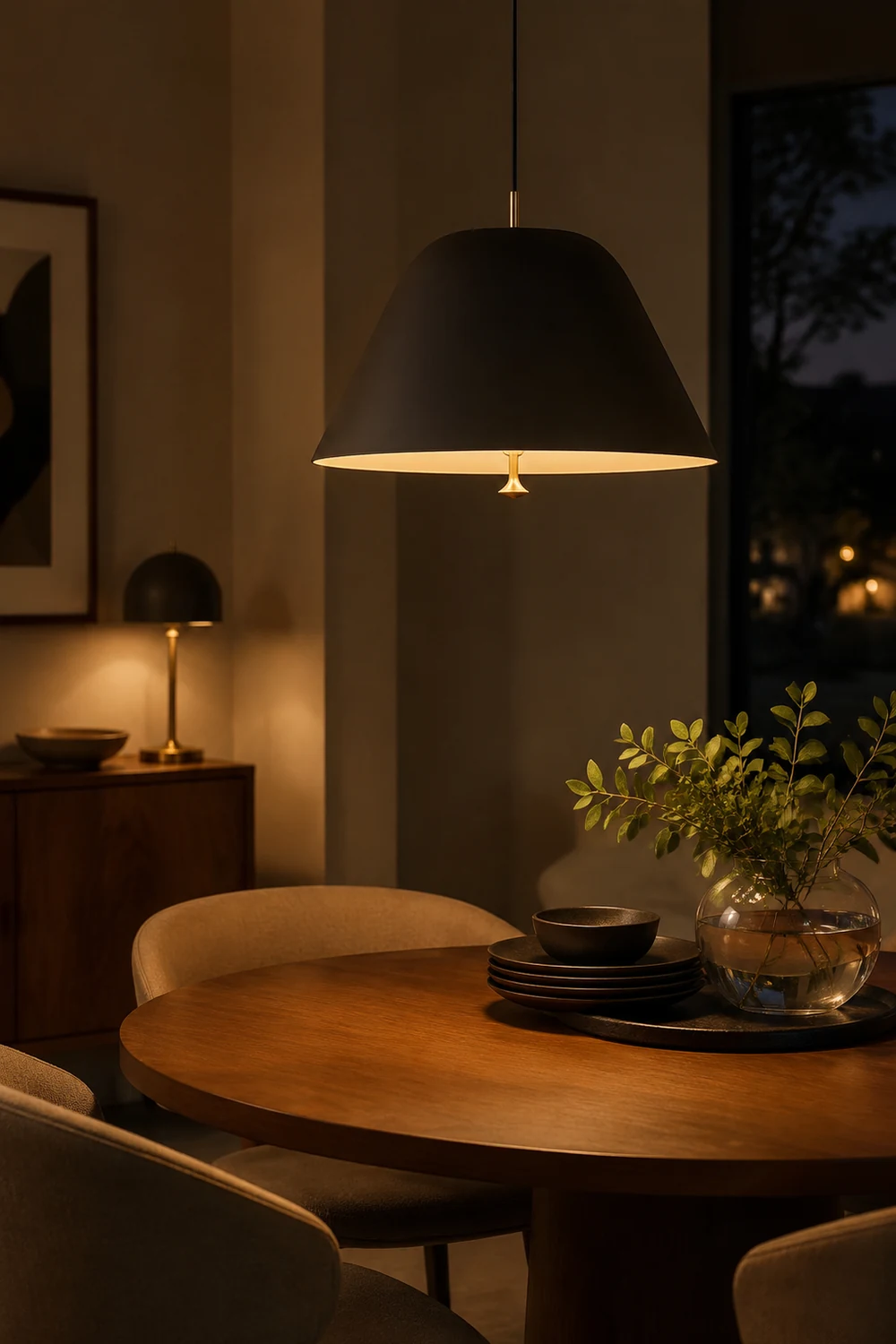 Modern Metal Living Room Cone Pendant Light - Lumpaz