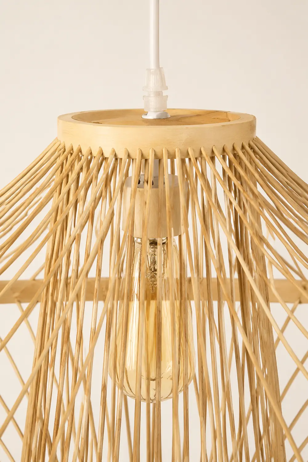 Short Handcrafted Woven Lantern Pendant Light For Living Room - Lumpaz