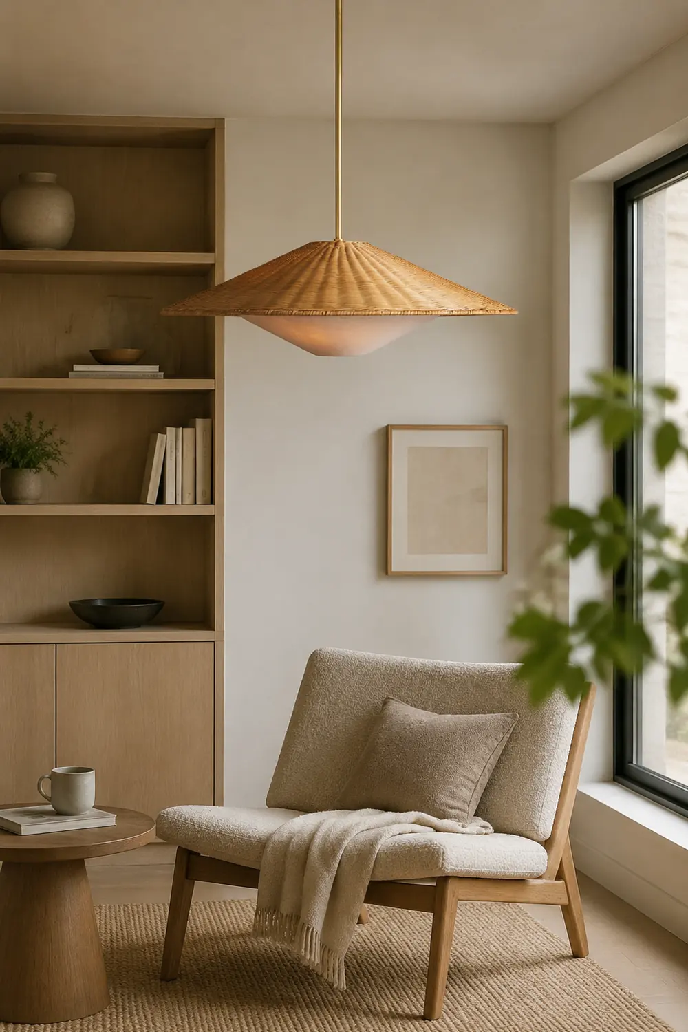Retro Rattan Handwoven Zen Pendant Light - Lumpaz