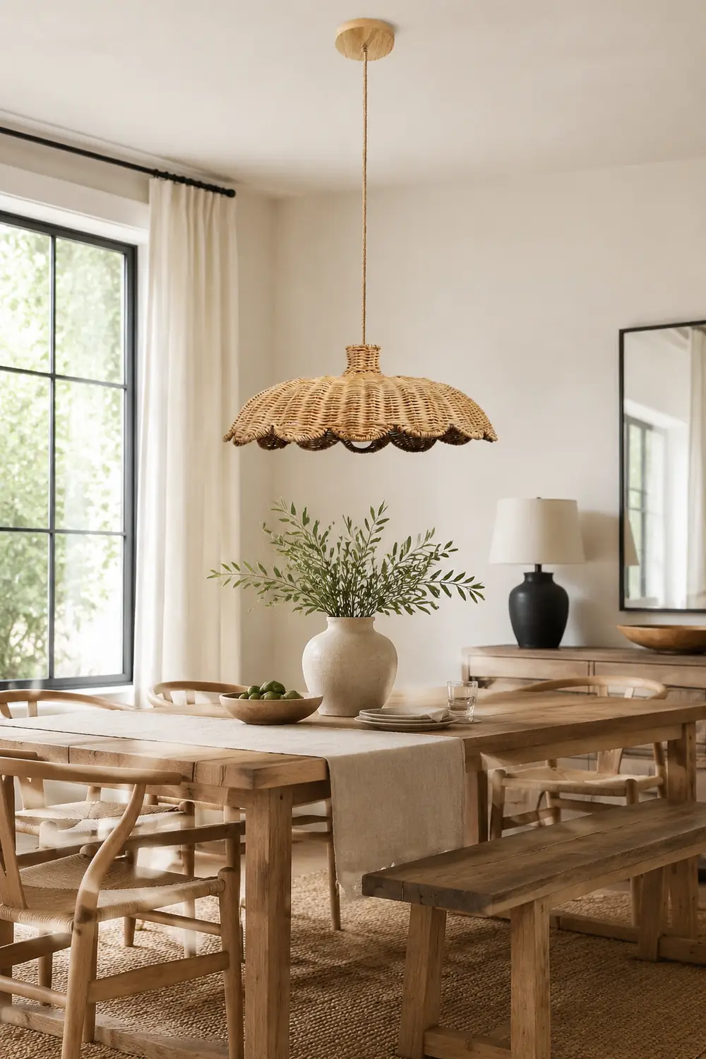 Boho Creative Decor Rattan Woven Pendant Light - Lumpaz