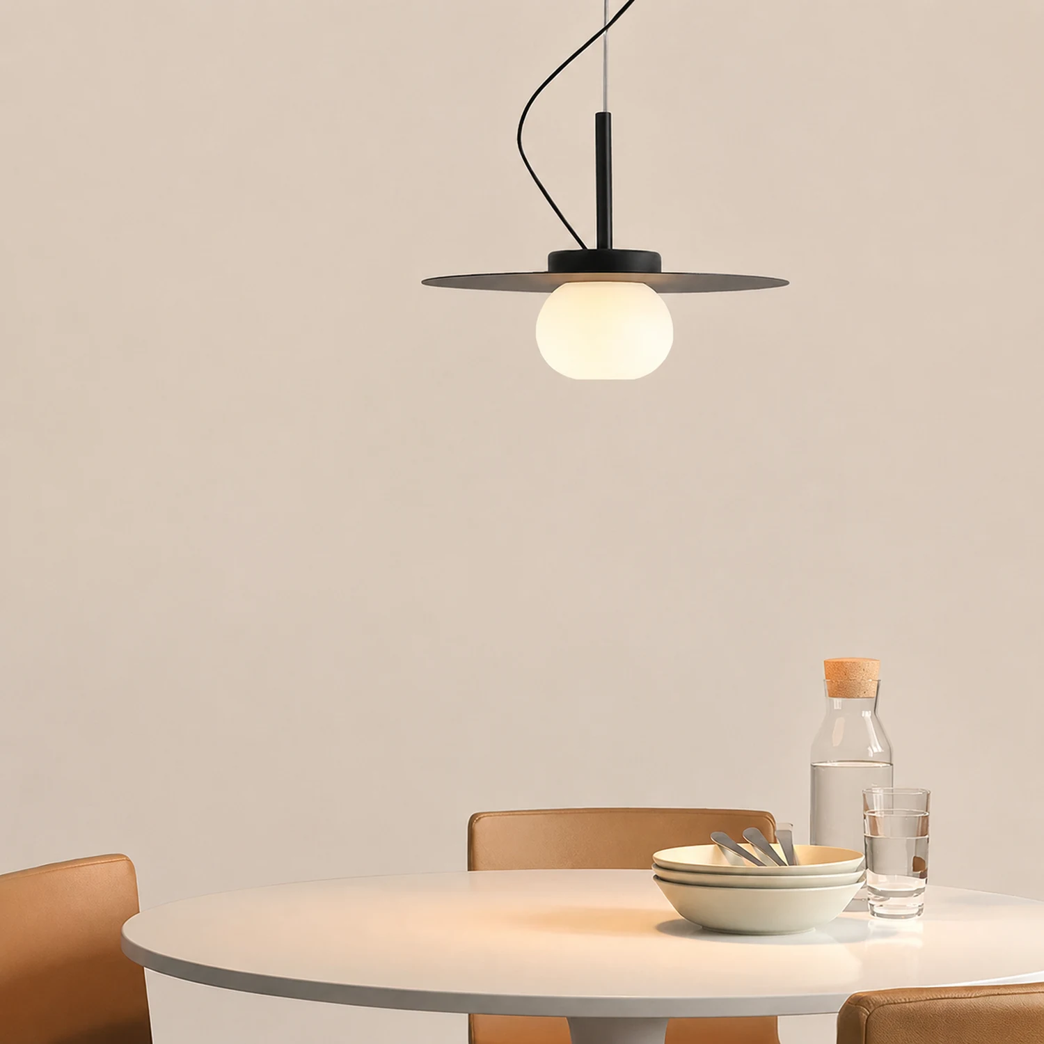 Modern Iron Pendant Light Glass Chandelier - Lumpaz