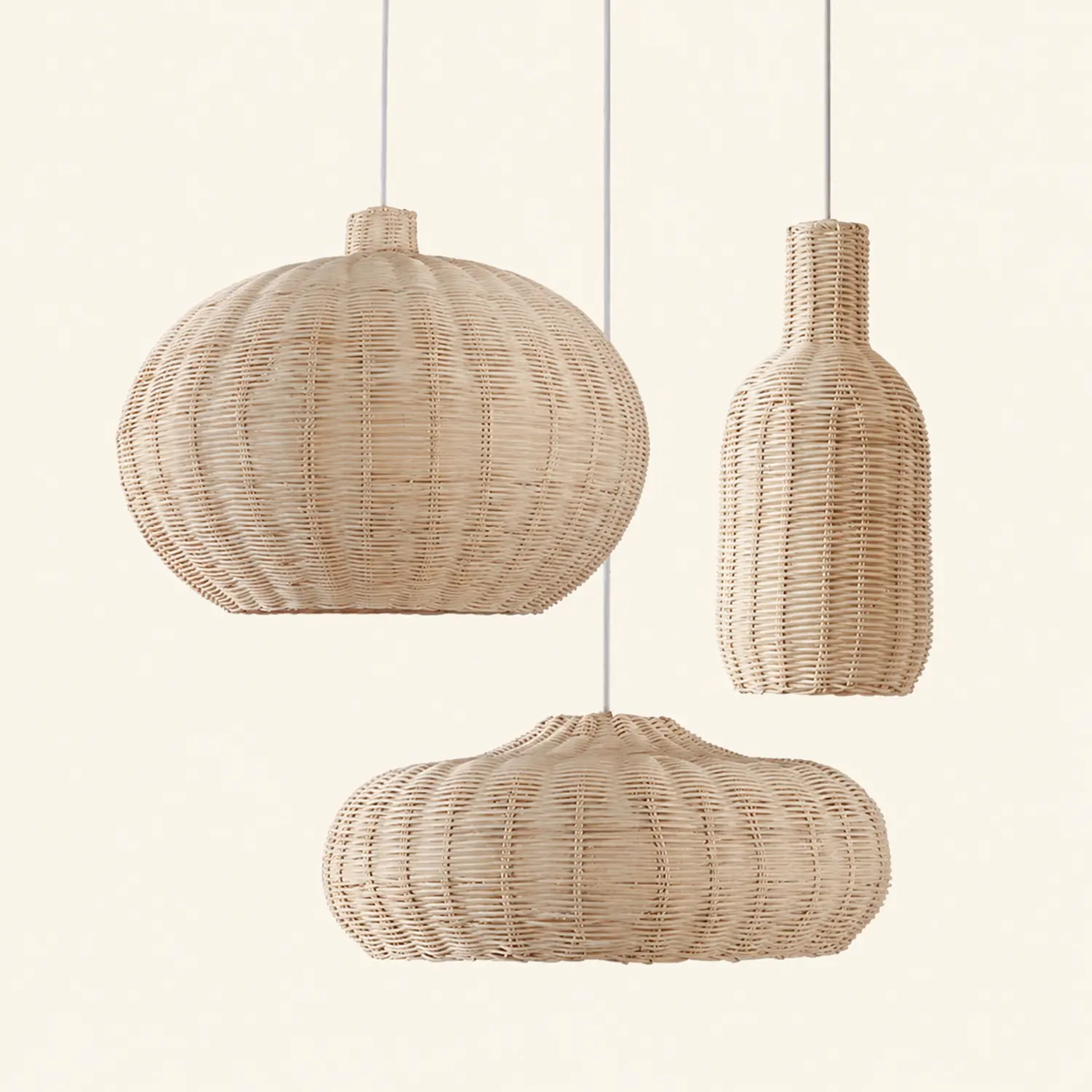 Unique Rattan Handmade Nordic Pendant Lampshades For Living Room - Lumpaz