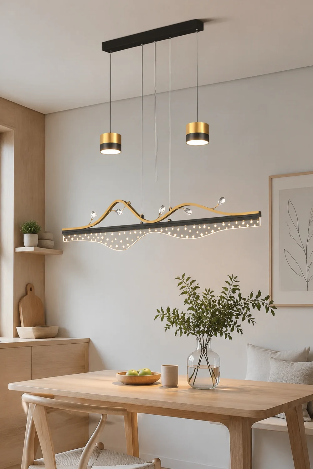 Moderne LED Kronleuchter Sternenhimmel Pendelleuchte für Esszimmer & Restaurant - Lumpaz